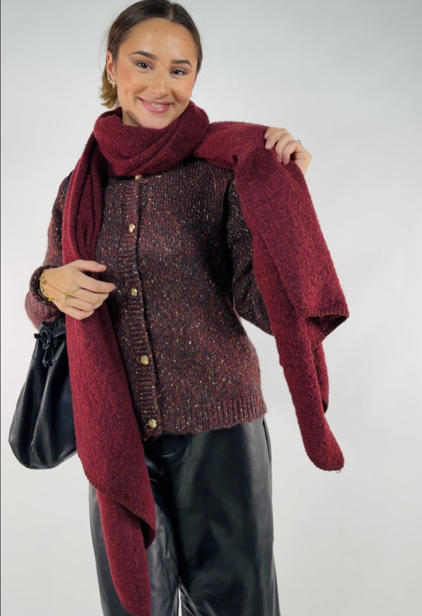 Écharpe Elsa Bordeaux