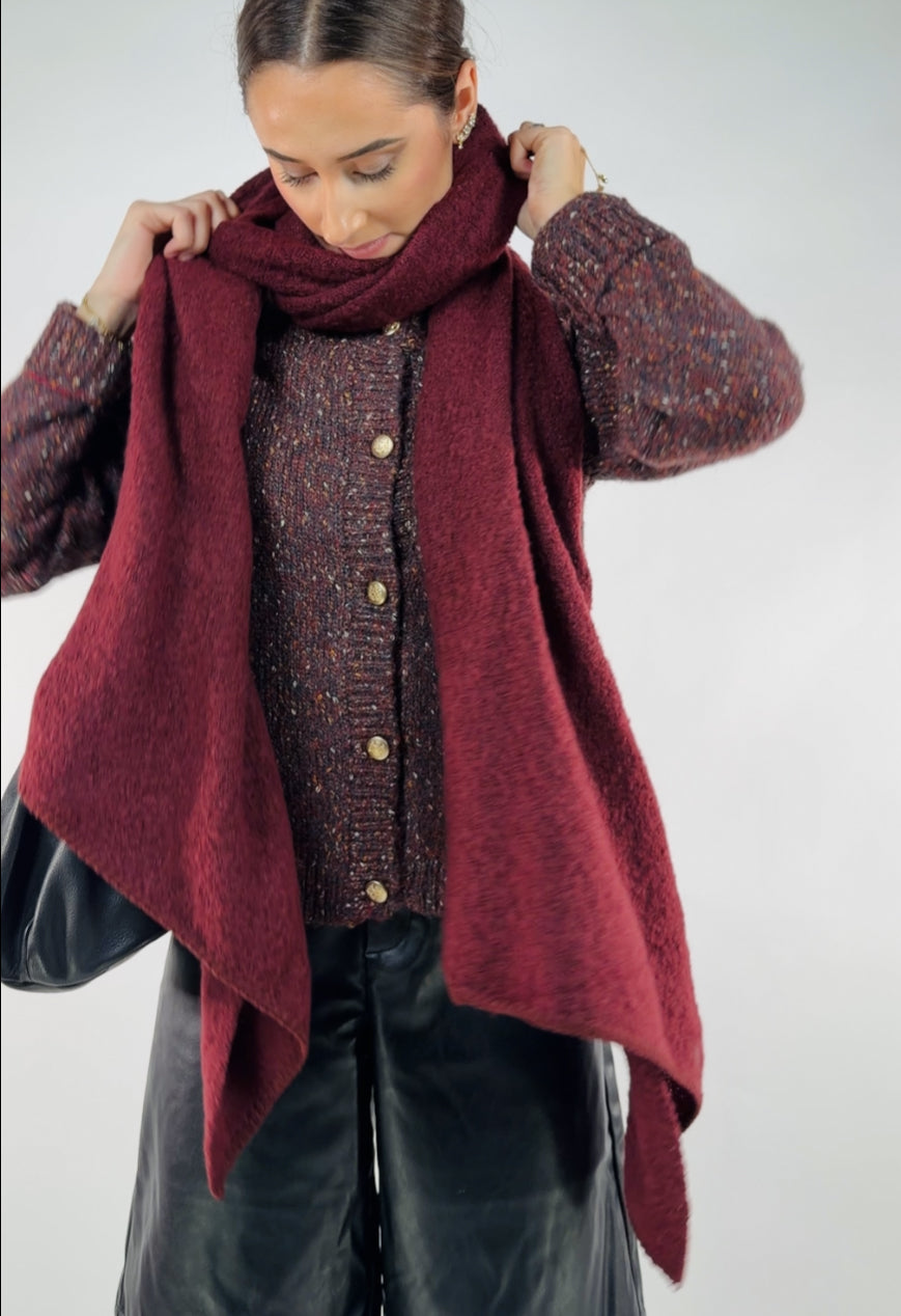 Écharpe Elsa Bordeaux