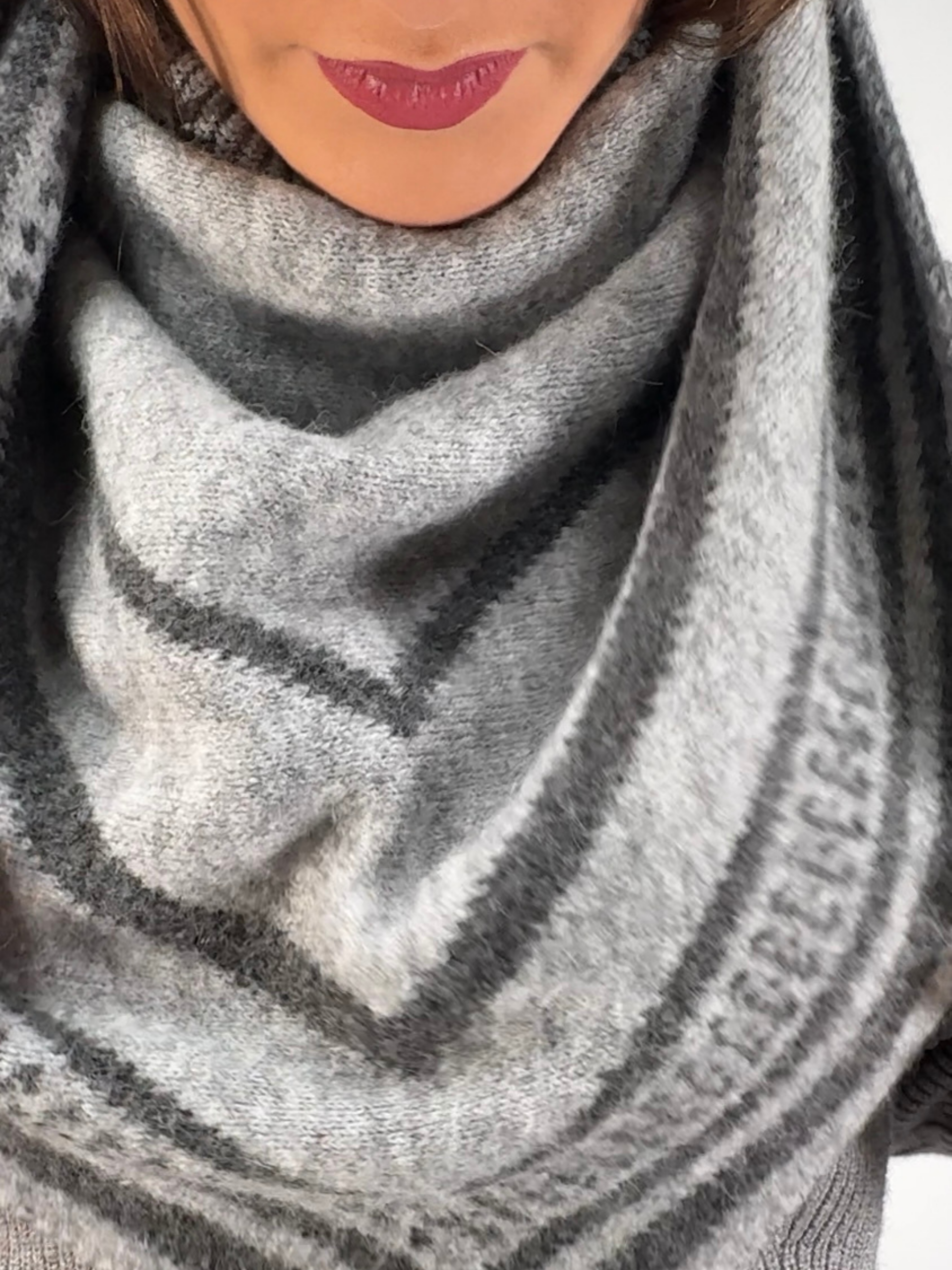 Écharpe triangle LYIA Gris