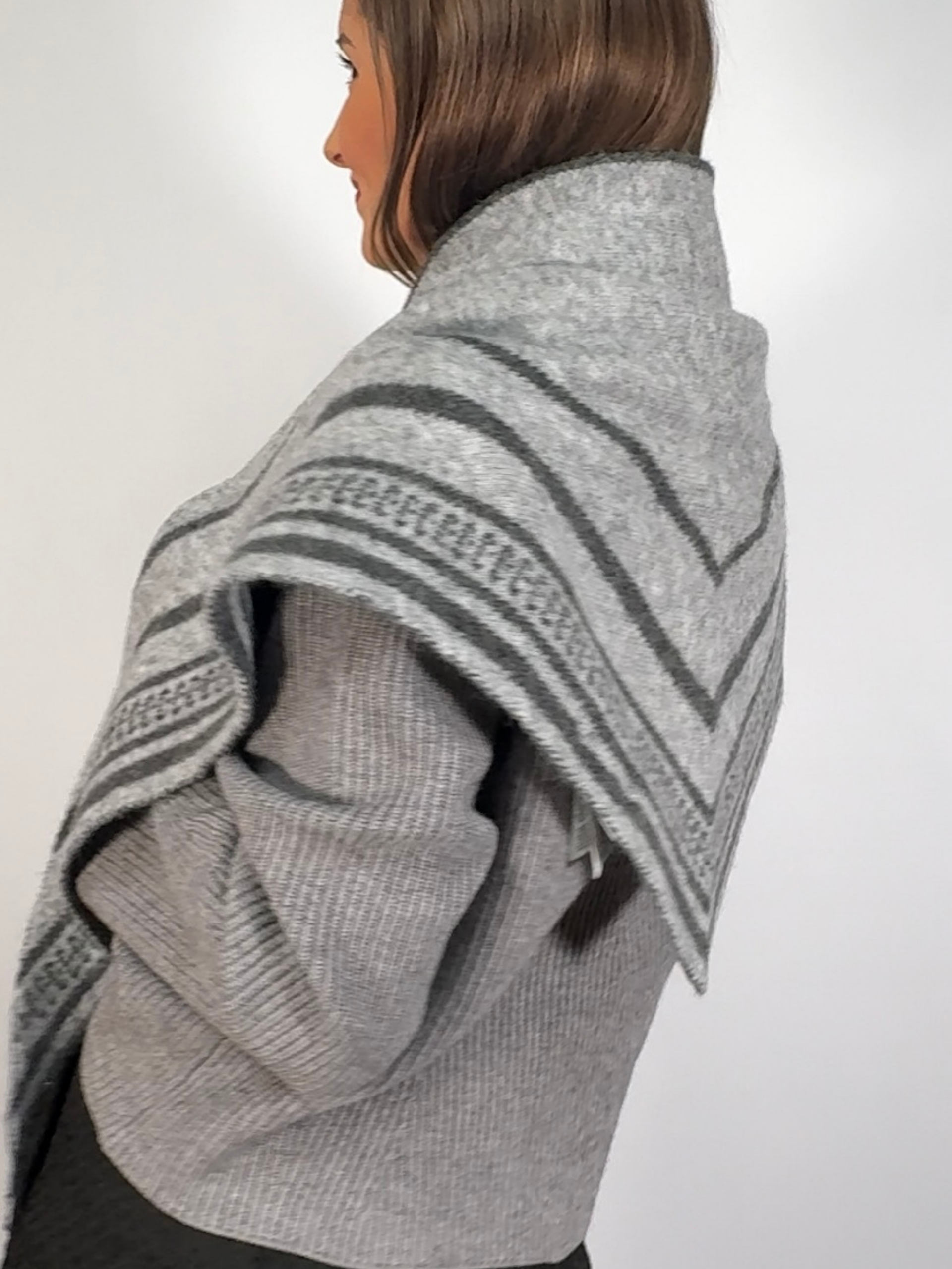 Écharpe triangle LYIA Gris