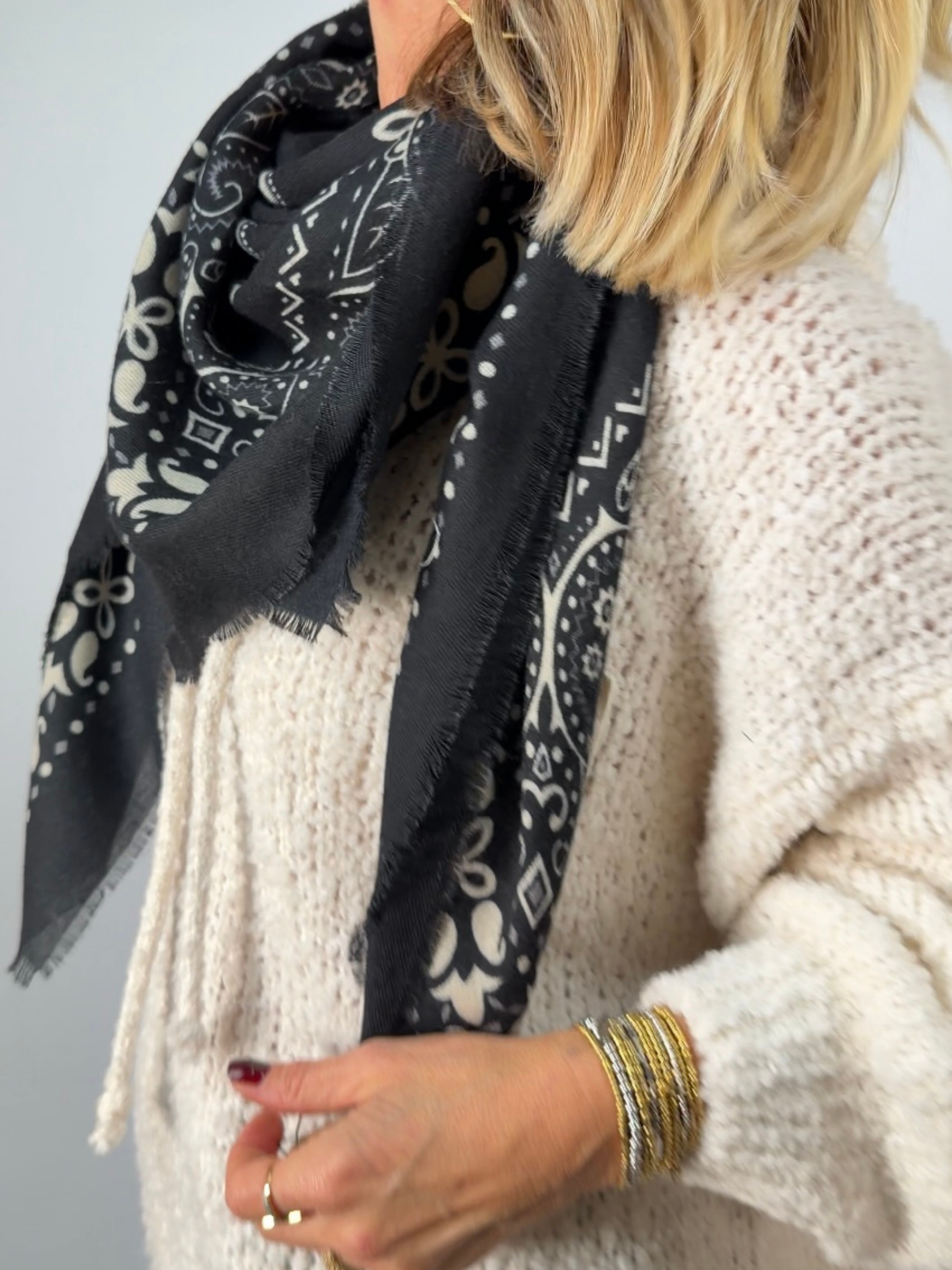 Foulard Nina Noir