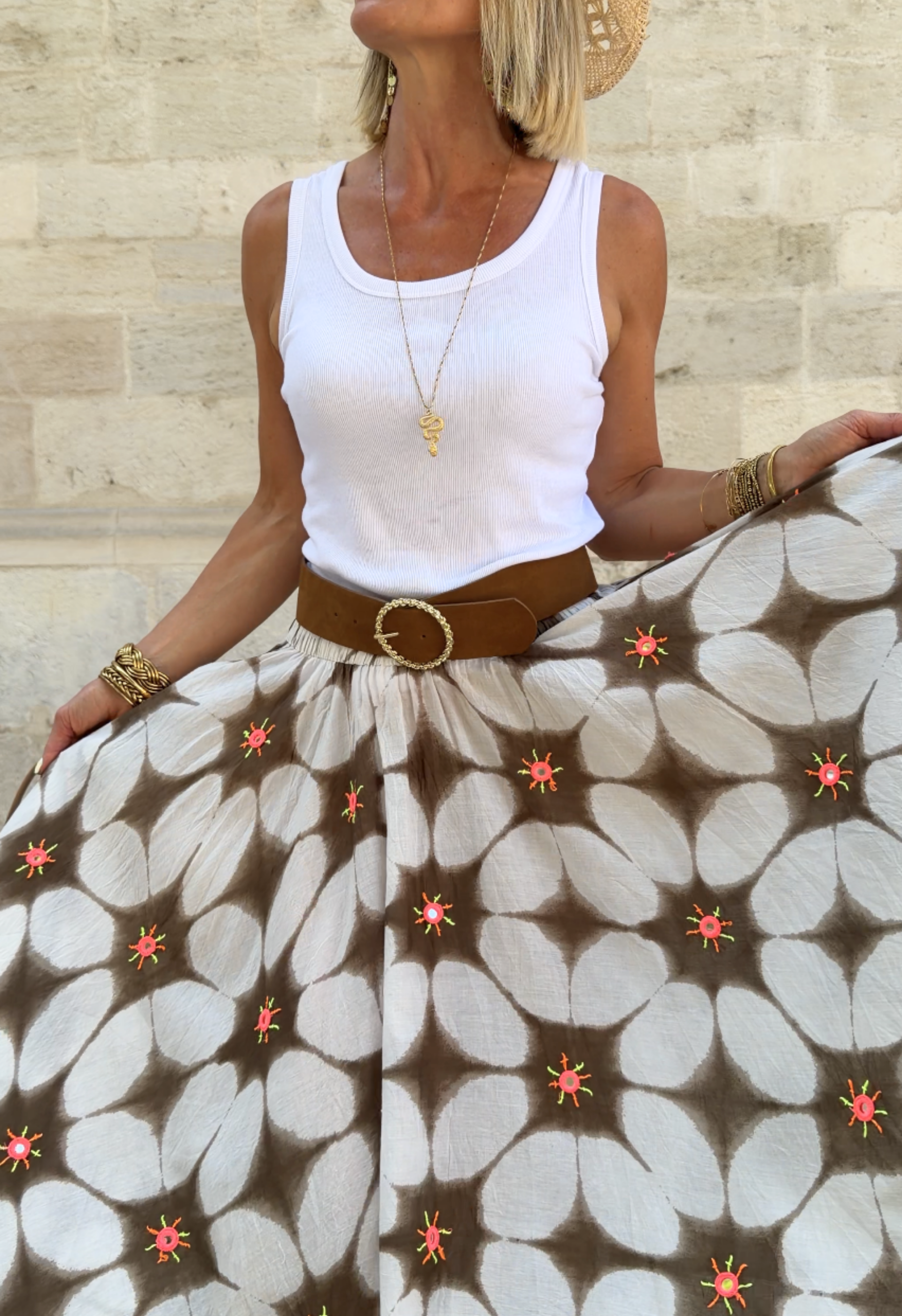 Jupe Candice Marron