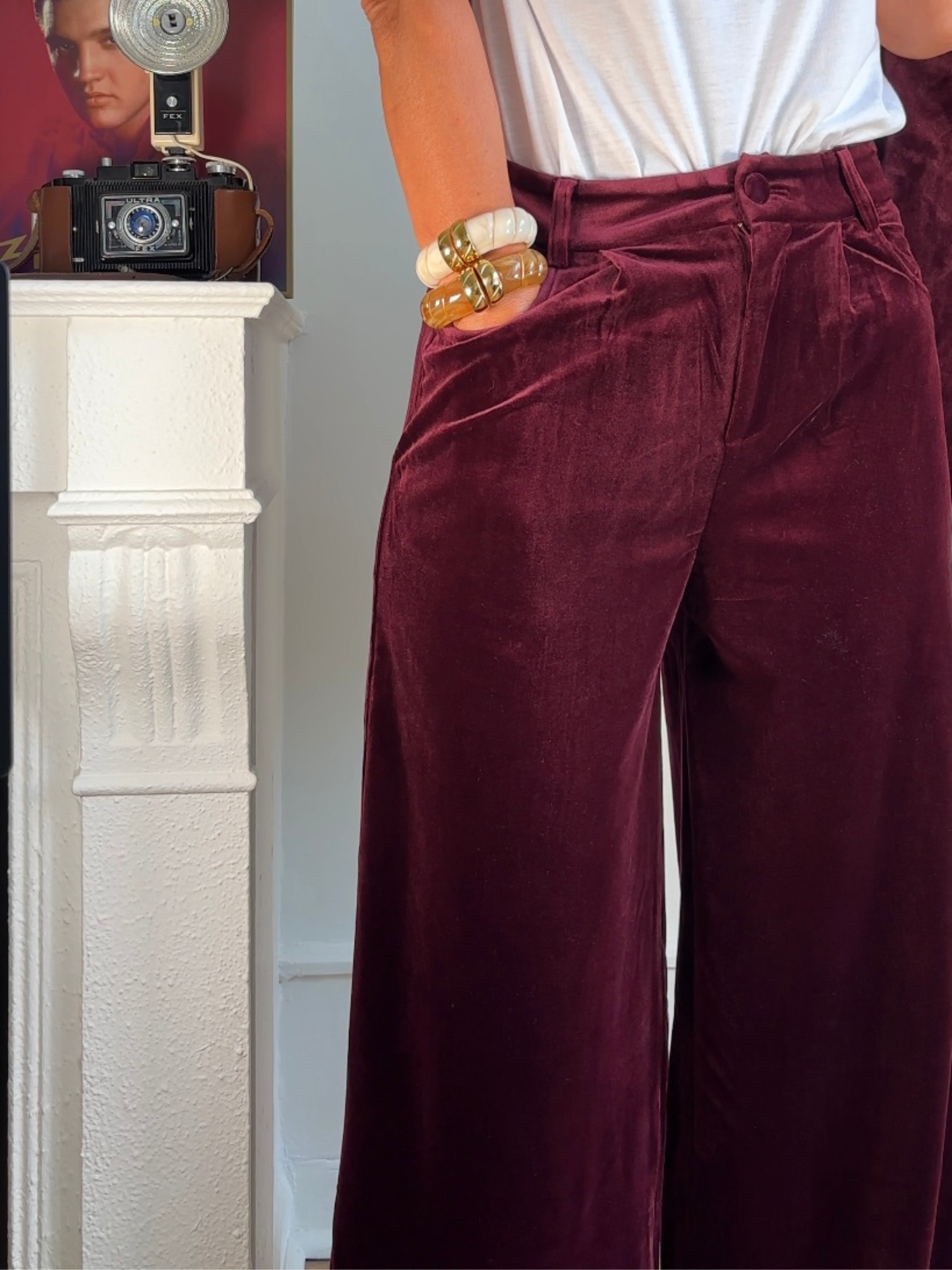 Pantalon MAYNA bordeaux