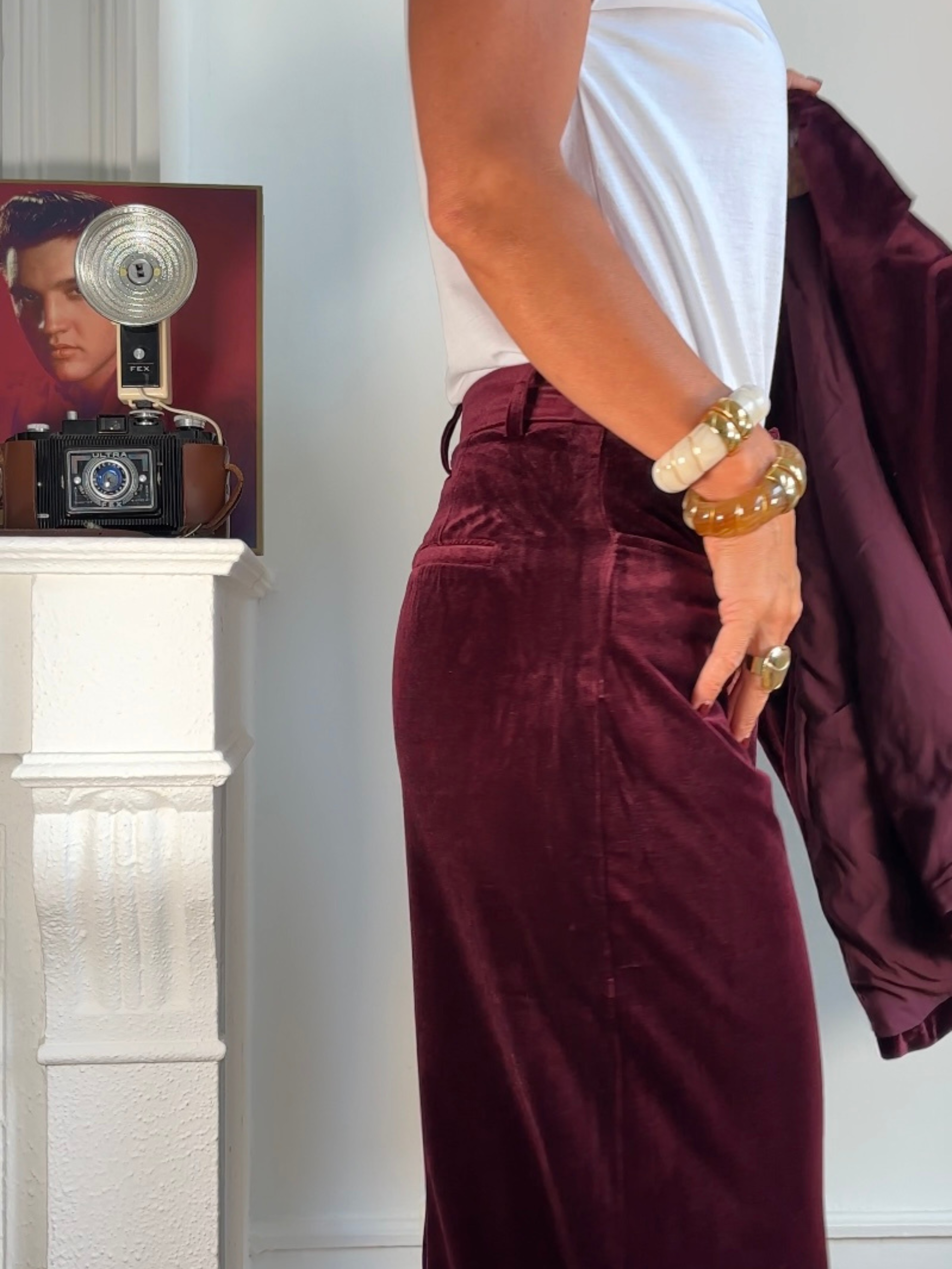 Pantalon MAYNA bordeaux