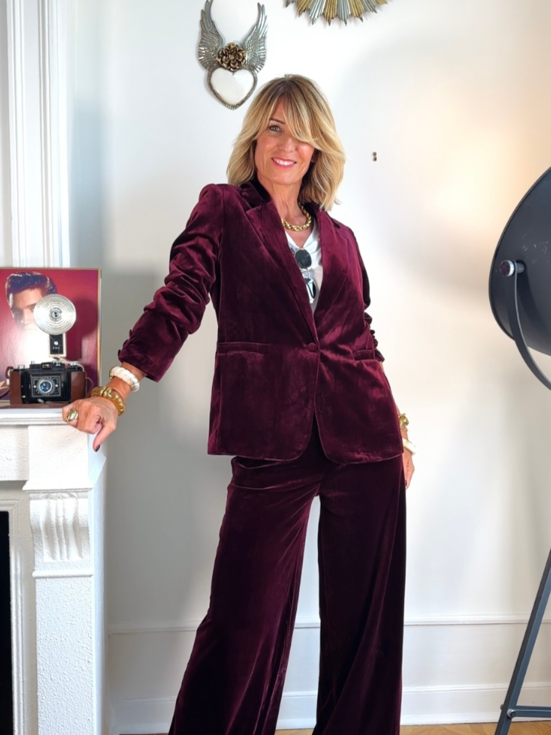 Pantalon MAYNA bordeaux