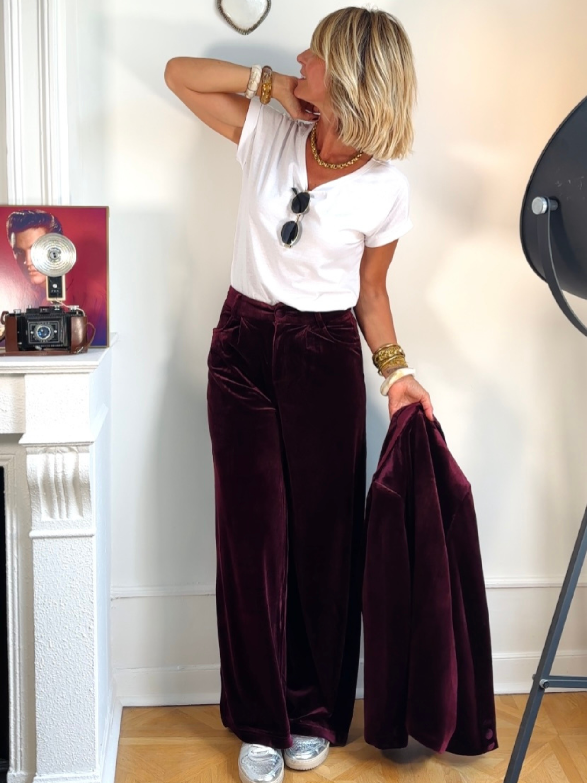 Pantalon MAYNA bordeaux