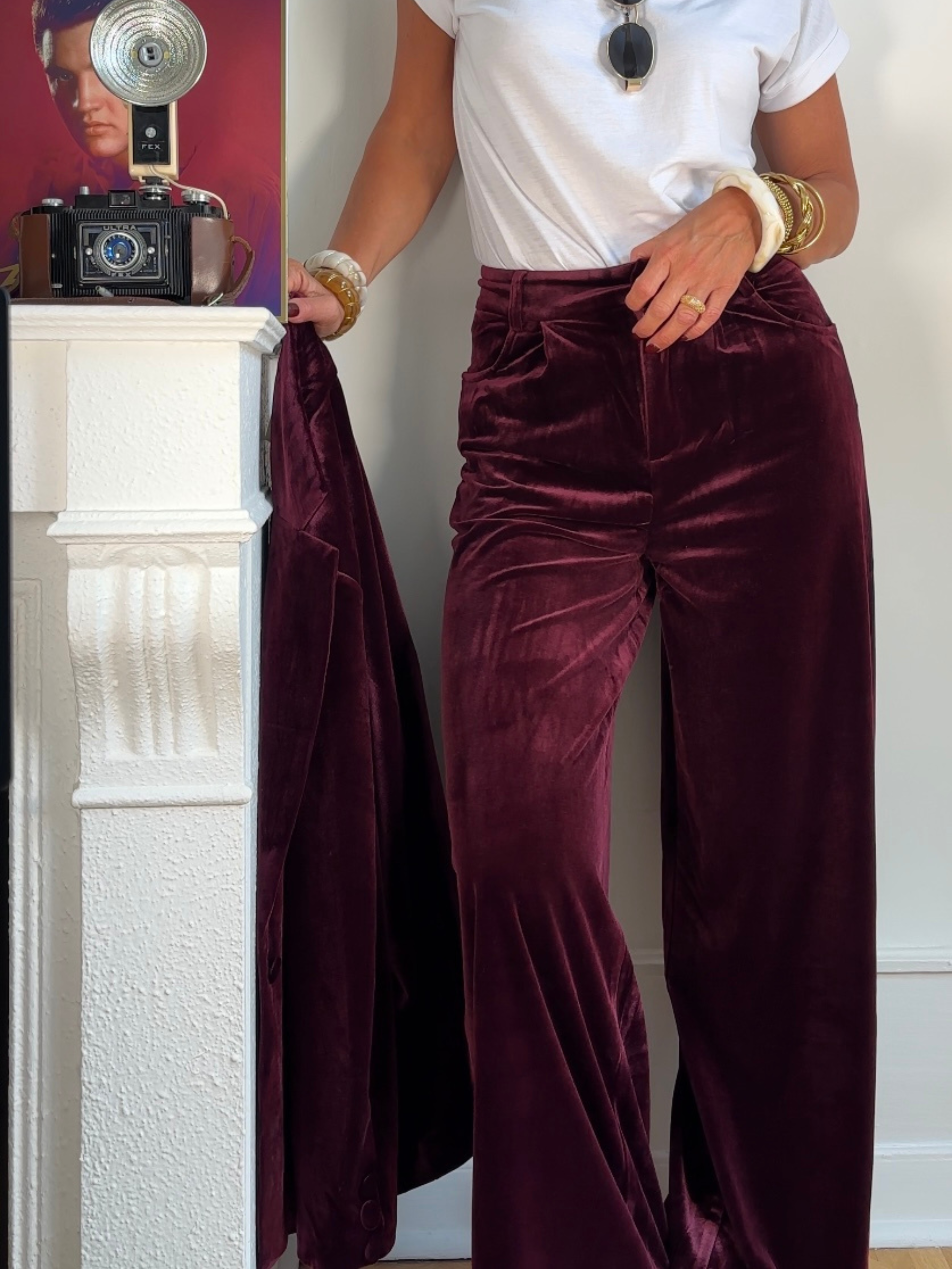 Pantalon MAYNA bordeaux