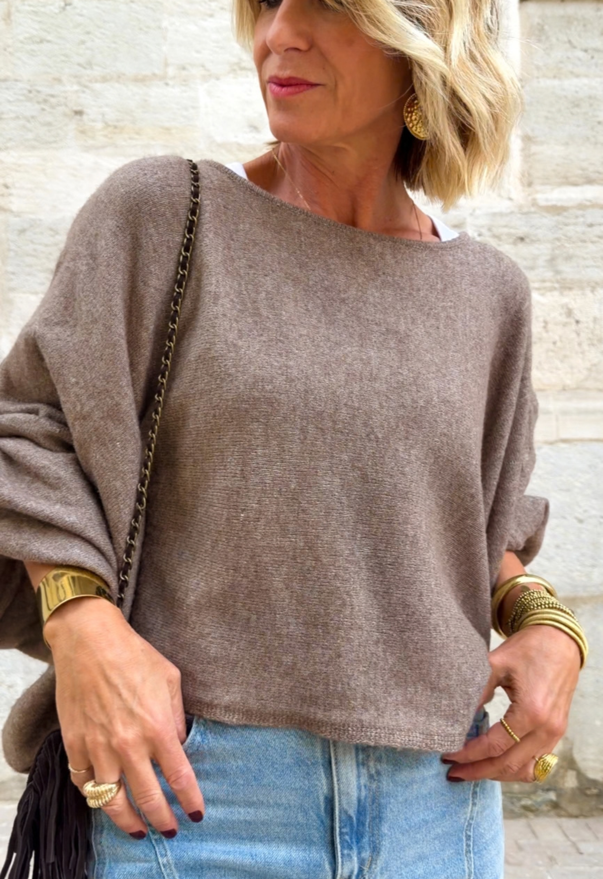 Pull Manon taupe