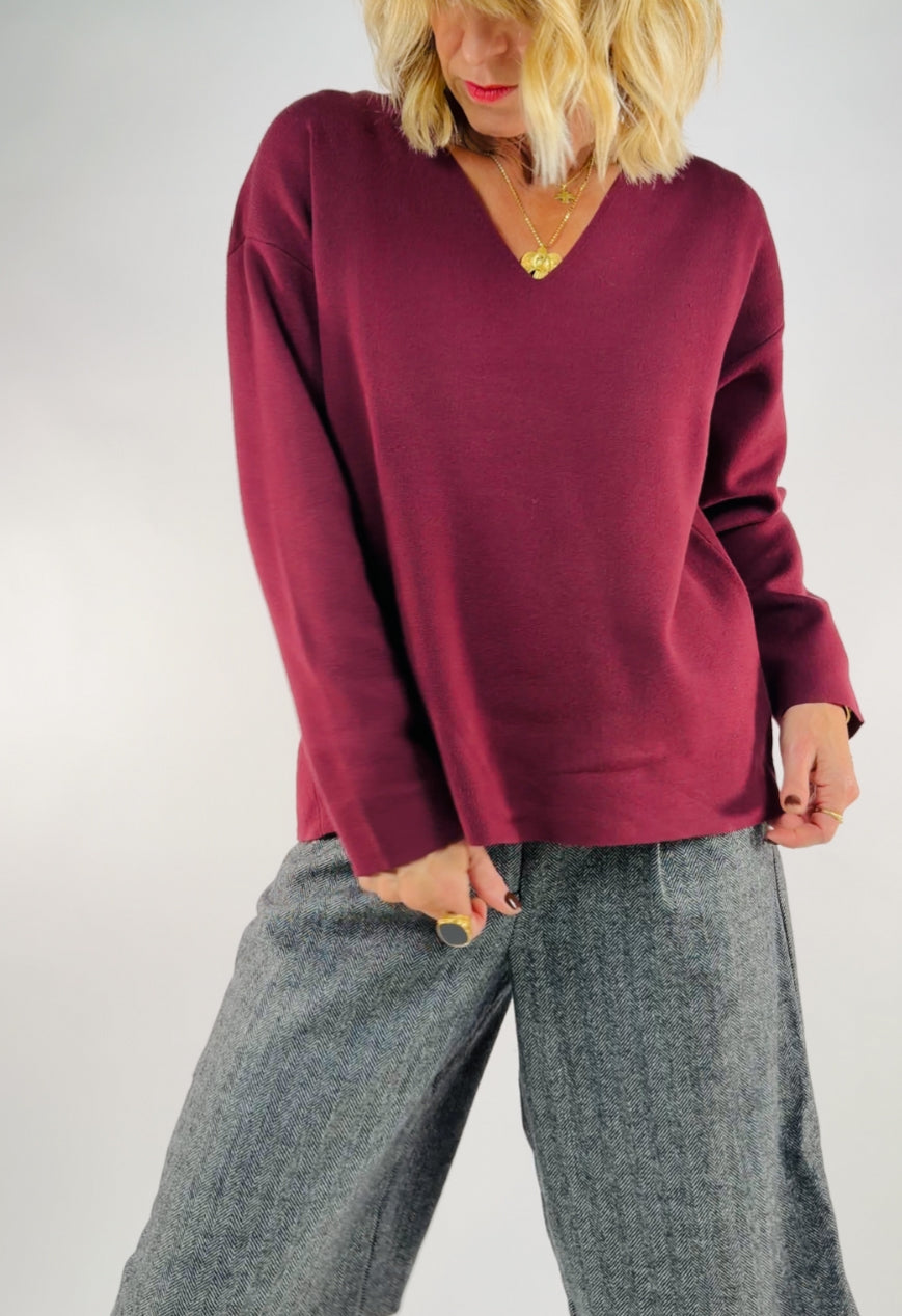 Pull Tatiana bordeaux