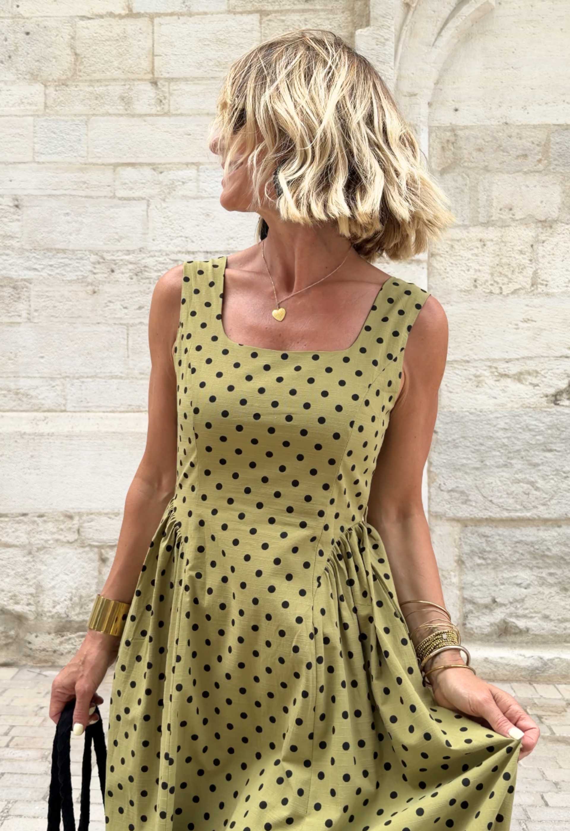 Robe Elvire kaki