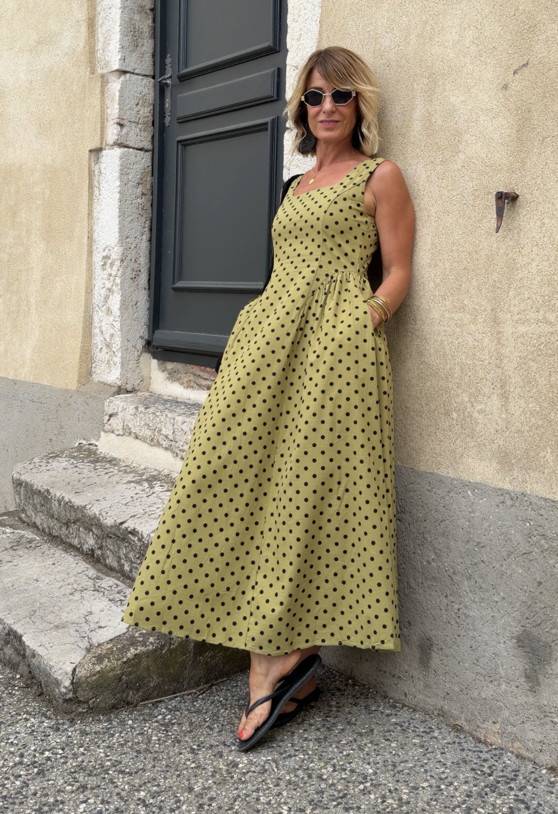 Robe Elvire kaki