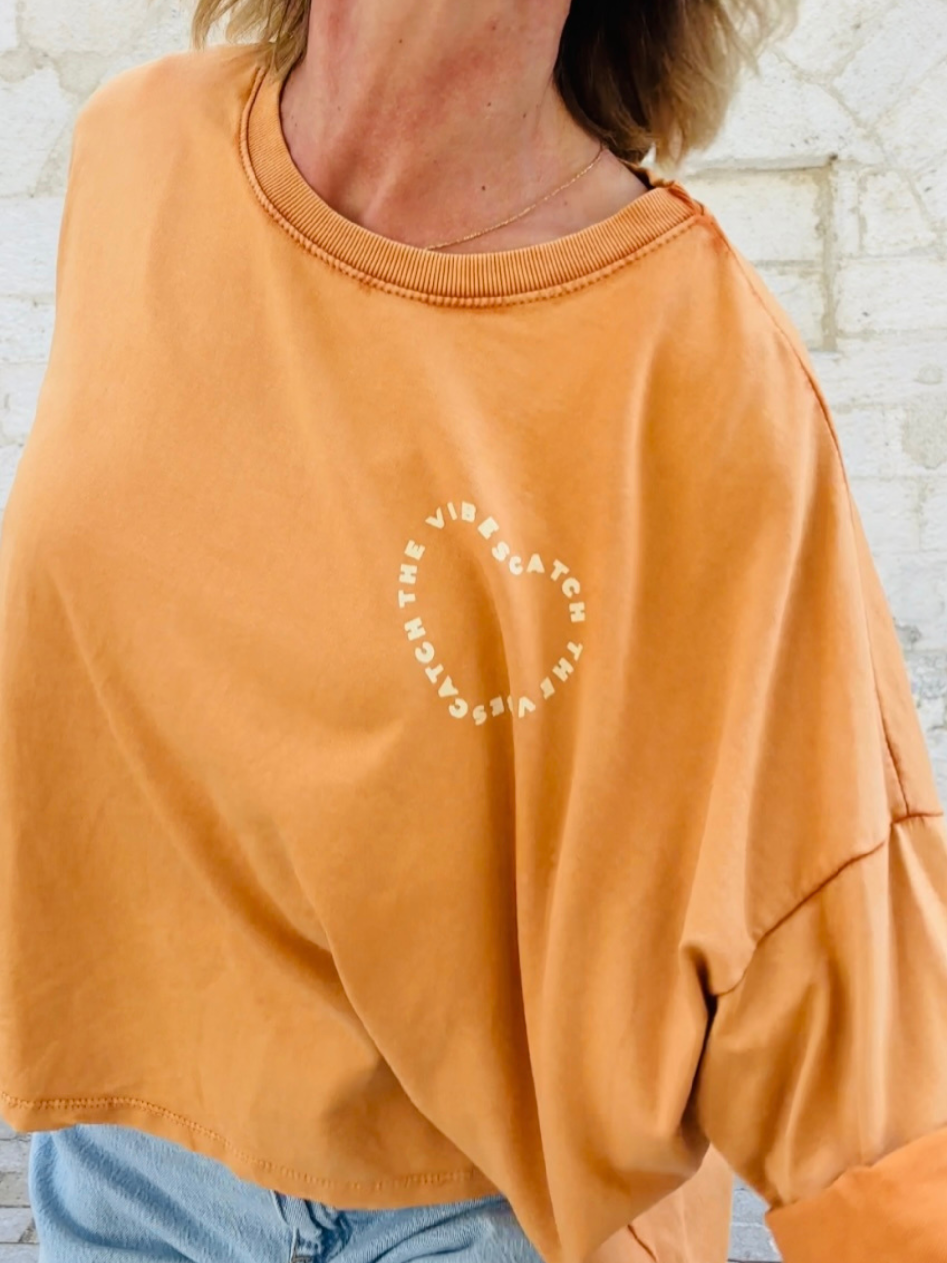 T-shirt GOOD VIBES Orange