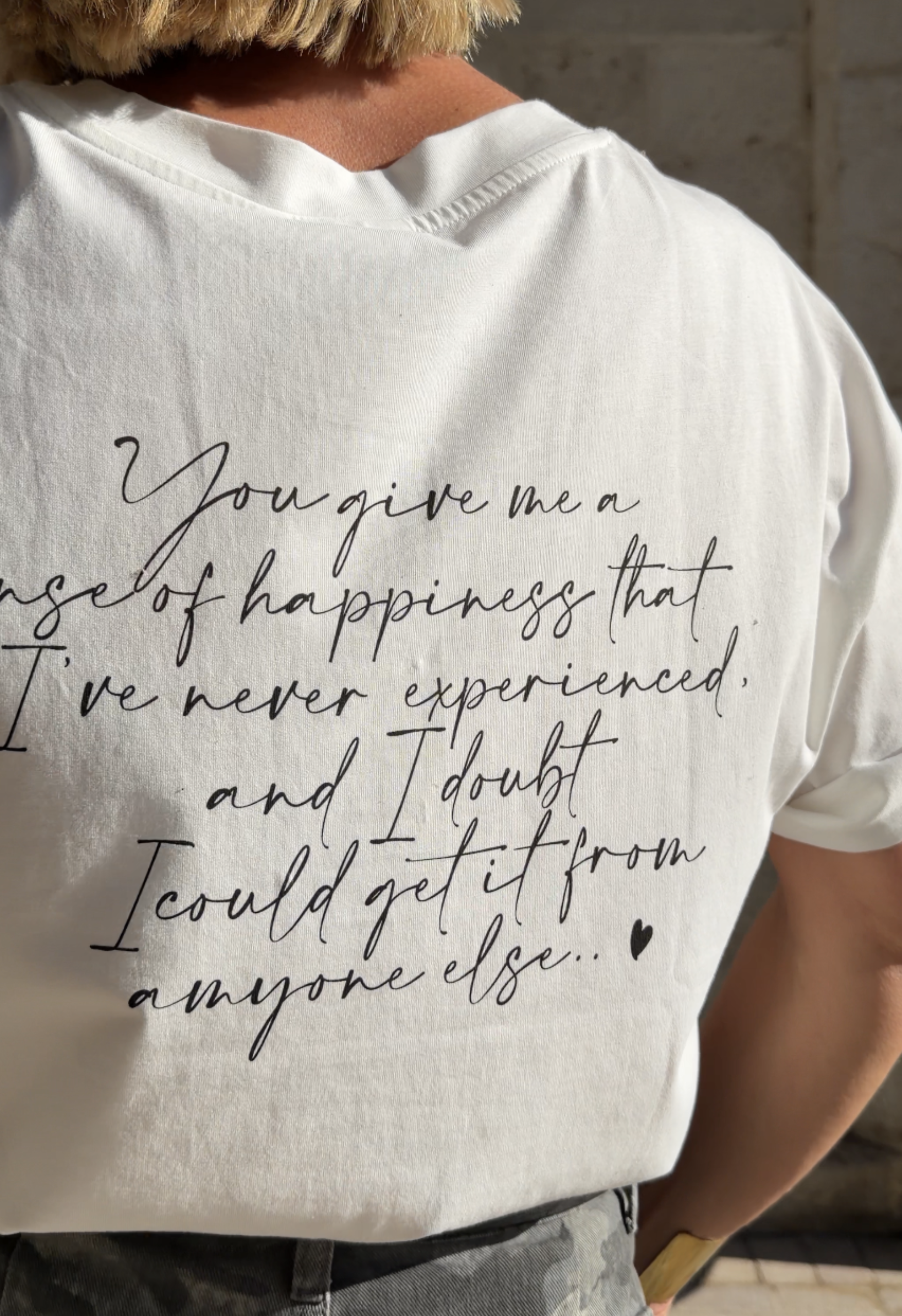 T-shirt Amour Blanc