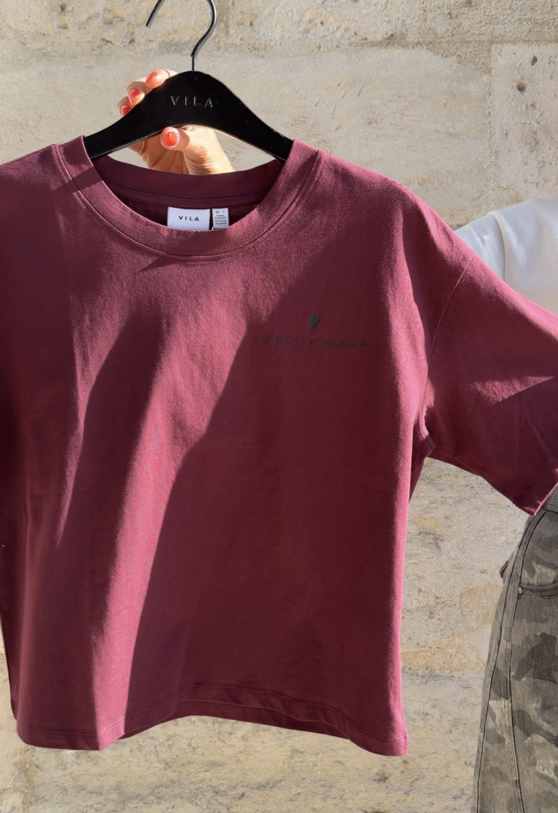 T-shirt Amour Prune