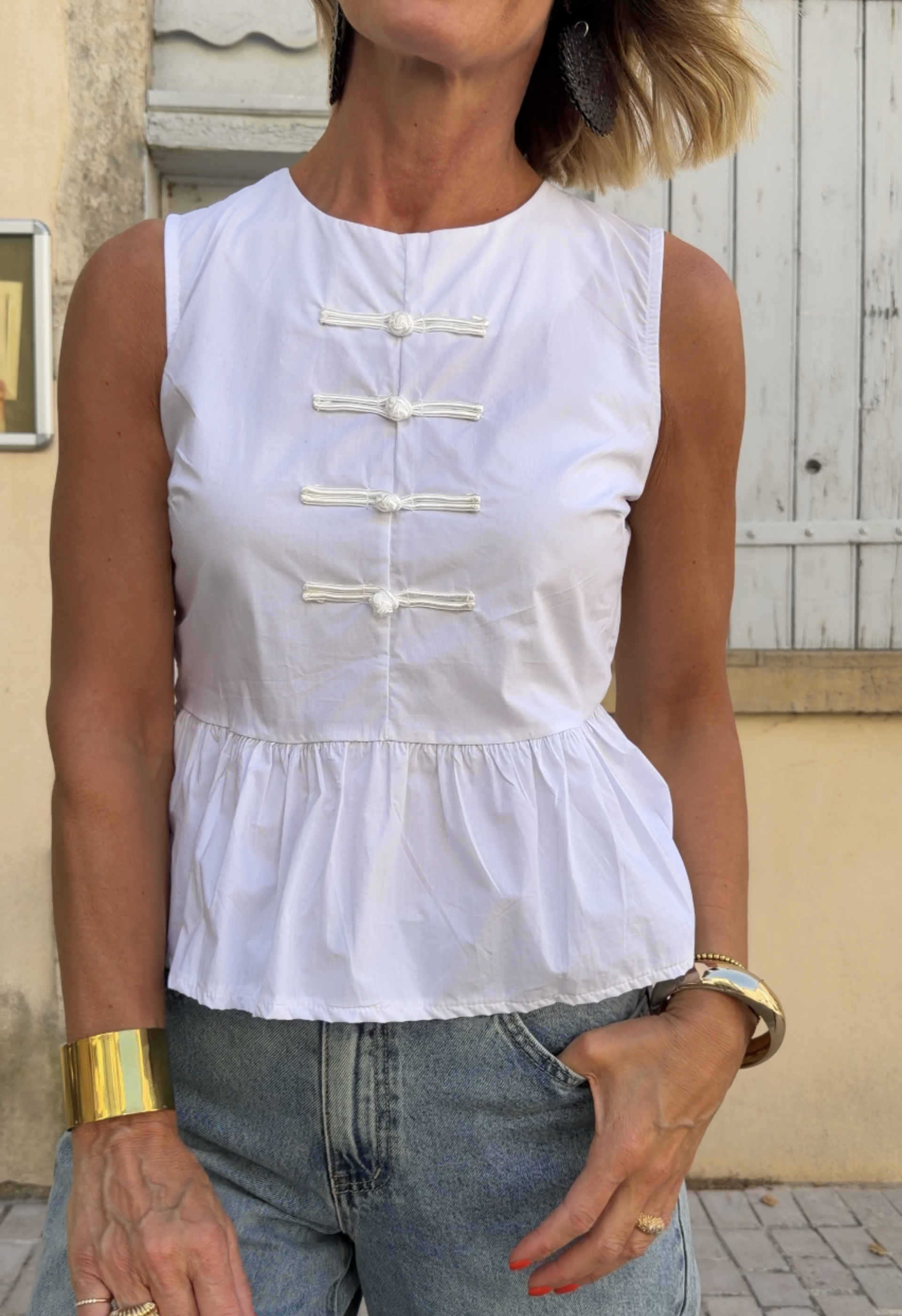 Top Anaé blanc