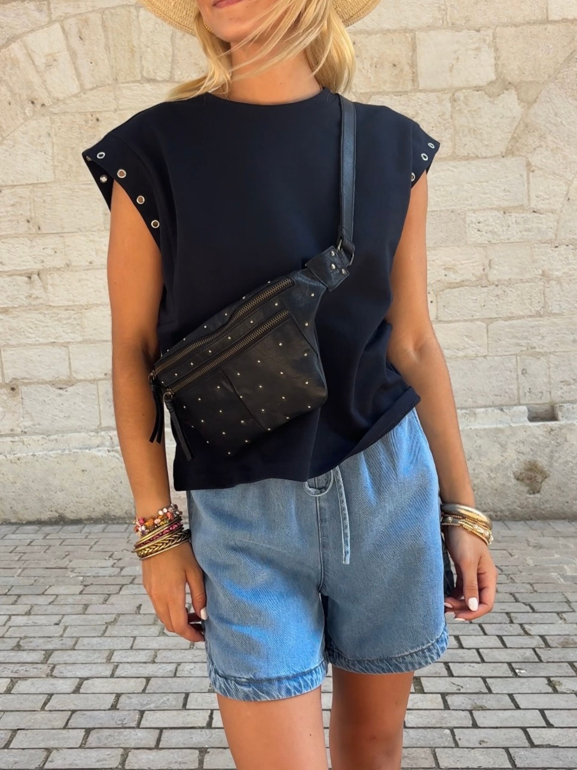 Top GABY Bleu marine