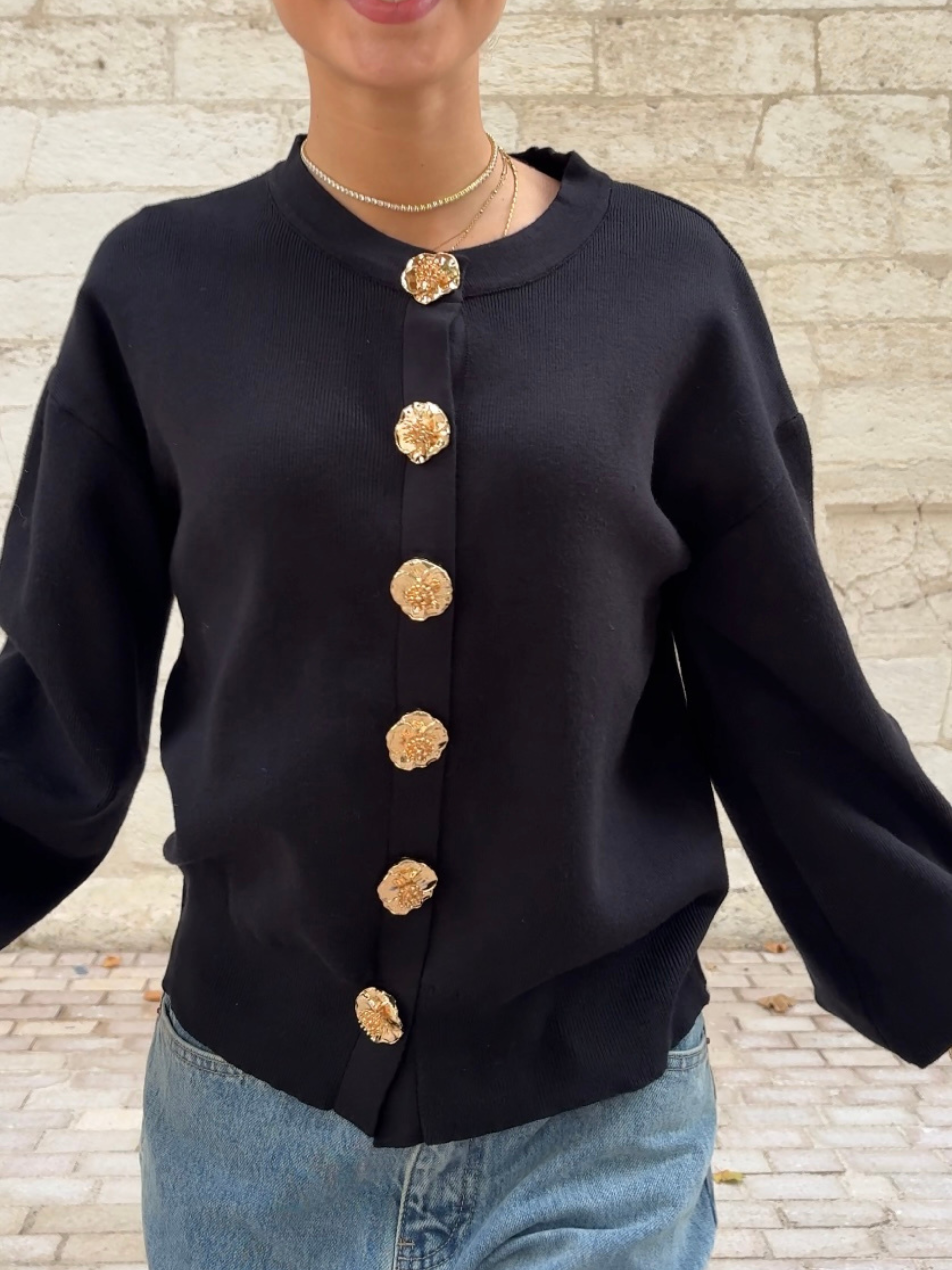 Gilet HÉLÈNE noir