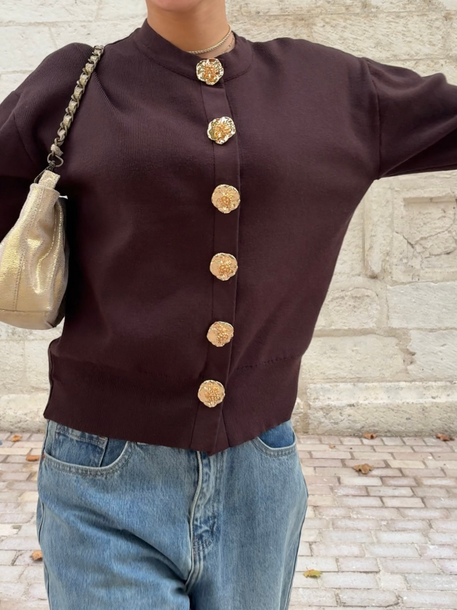 Gilet HÉLÈNE choco