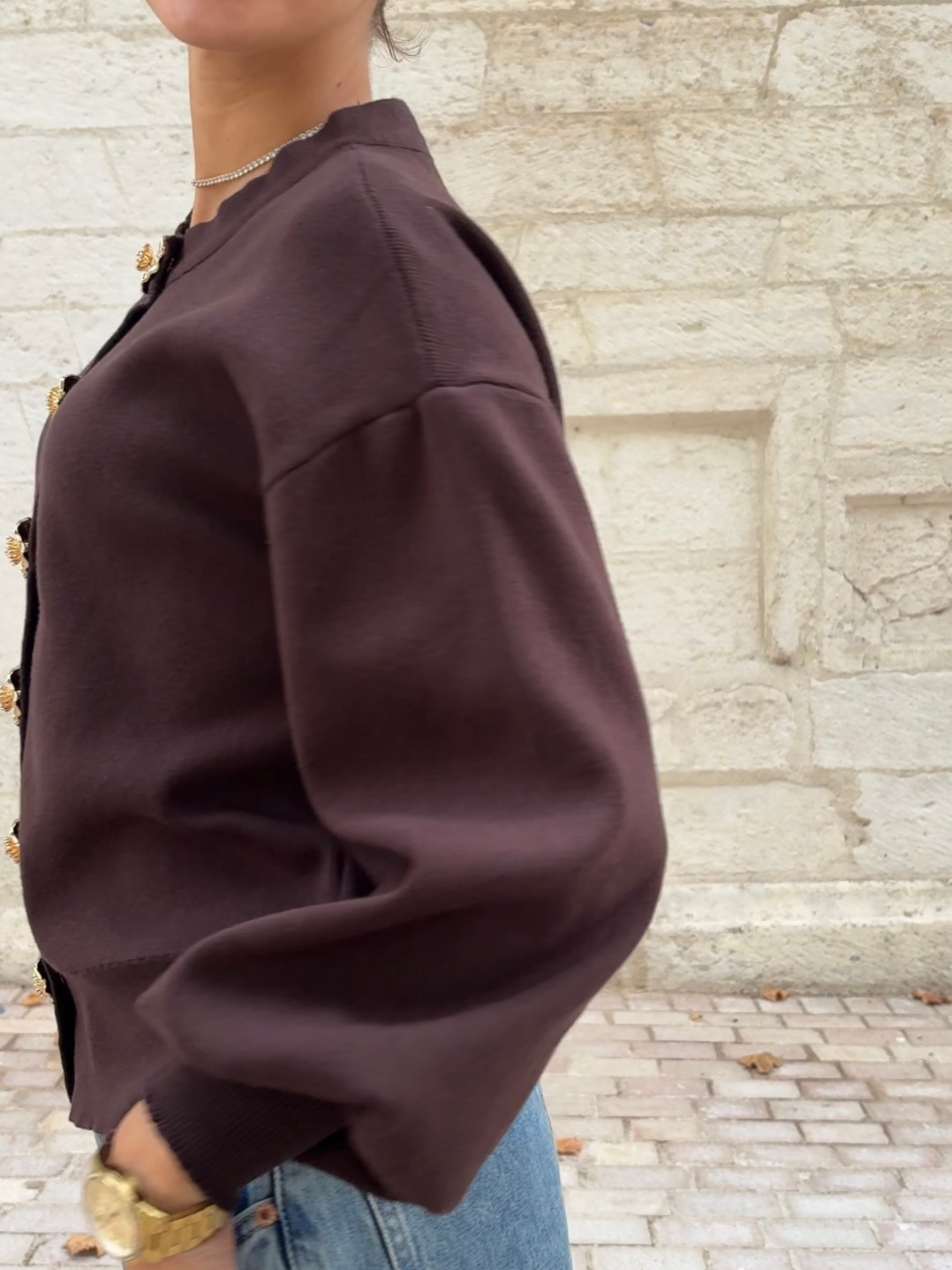 Gilet HÉLÈNE choco