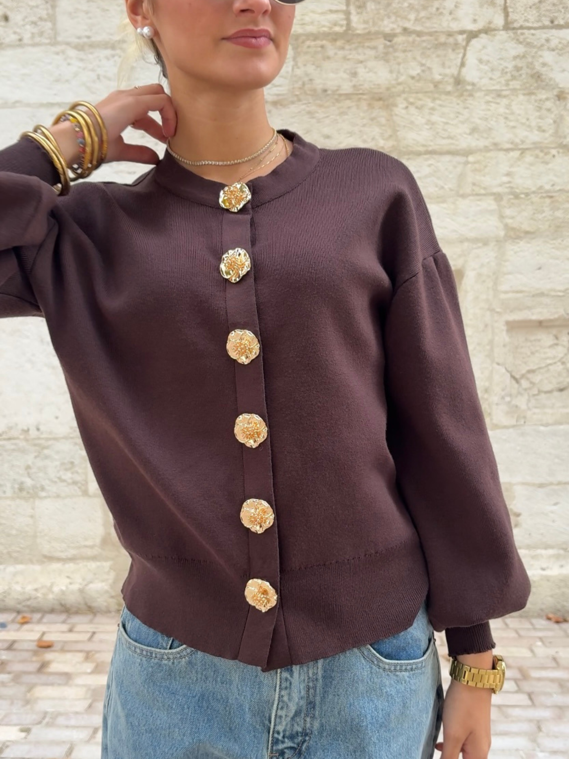 Gilet HÉLÈNE choco