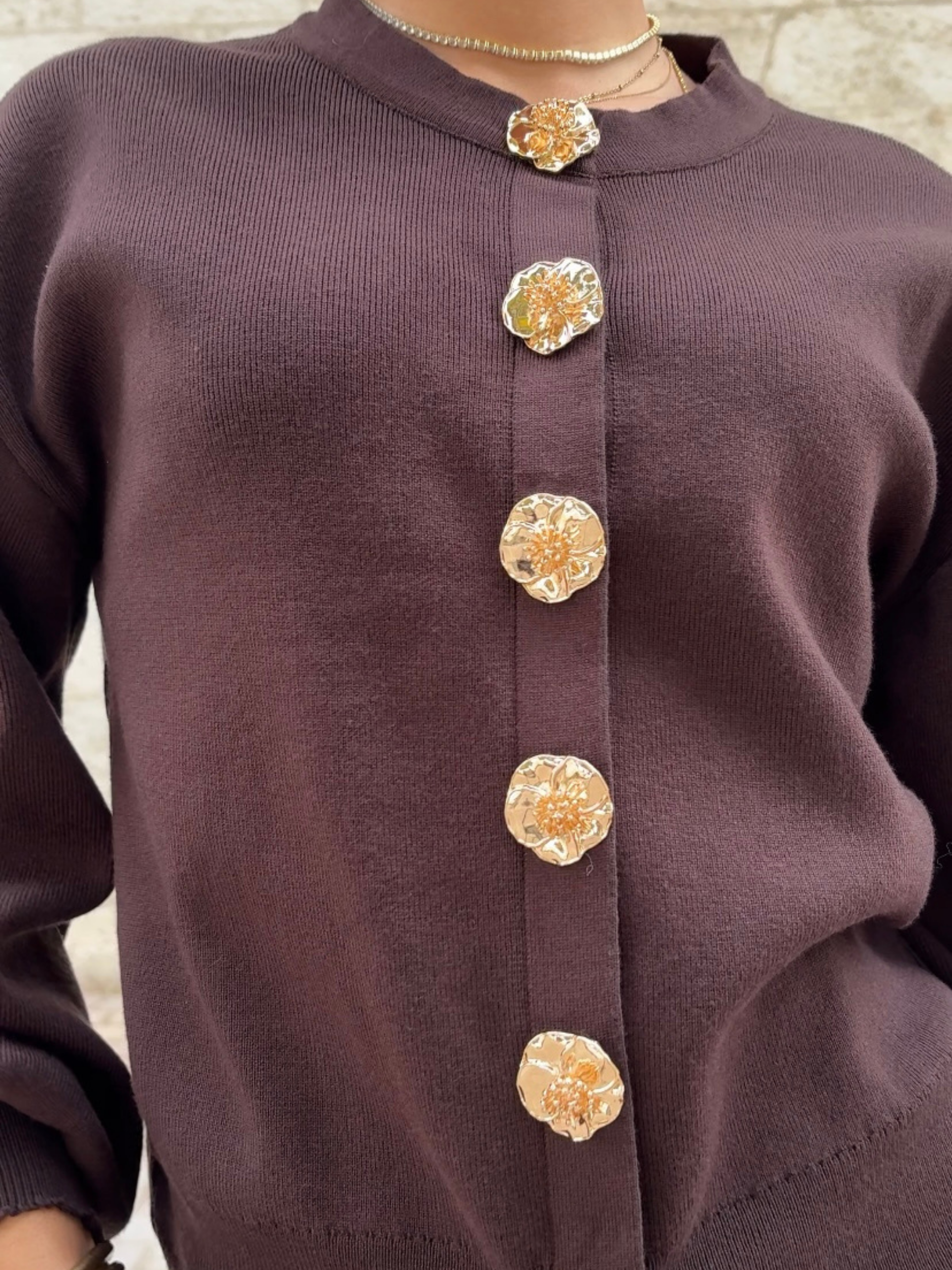 Gilet HÉLÈNE choco