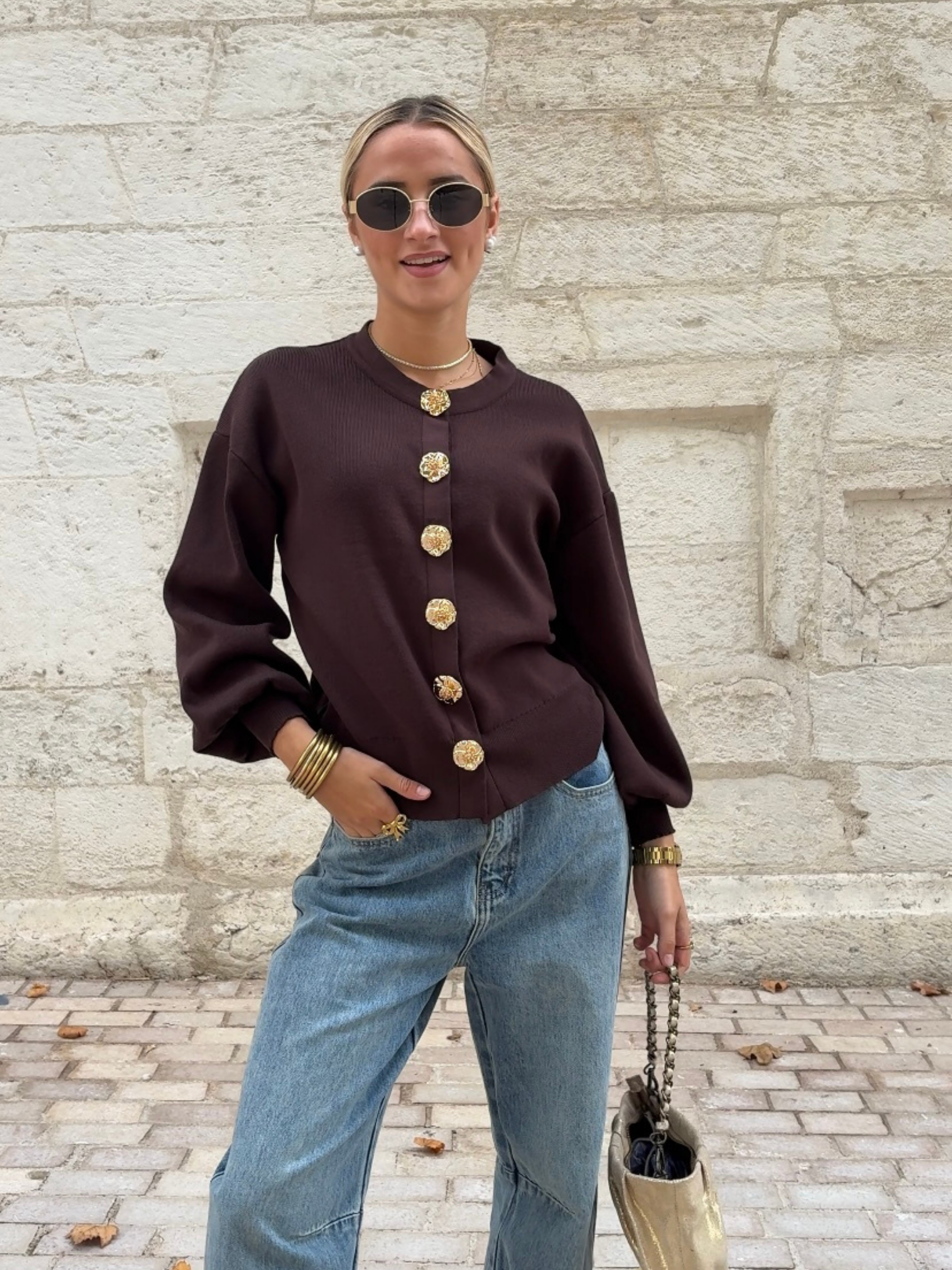 Gilet HÉLÈNE choco