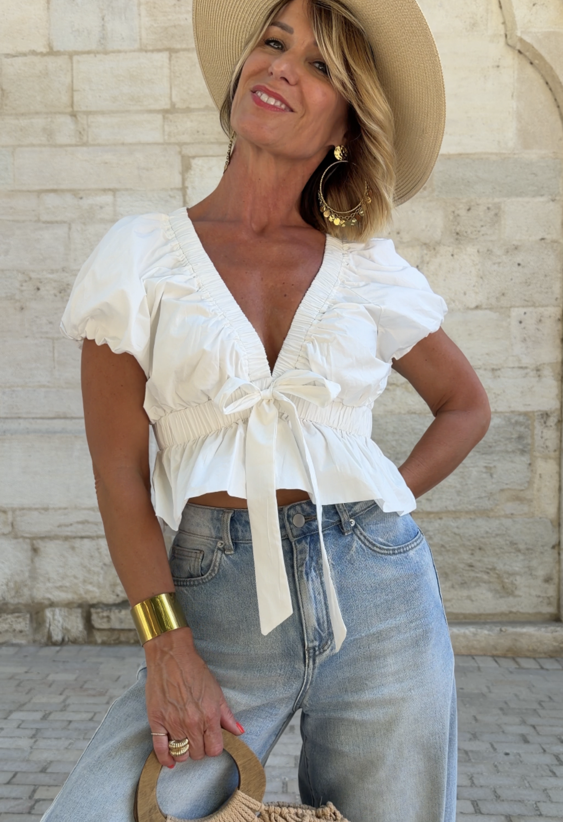 Top Lénaelle blanc