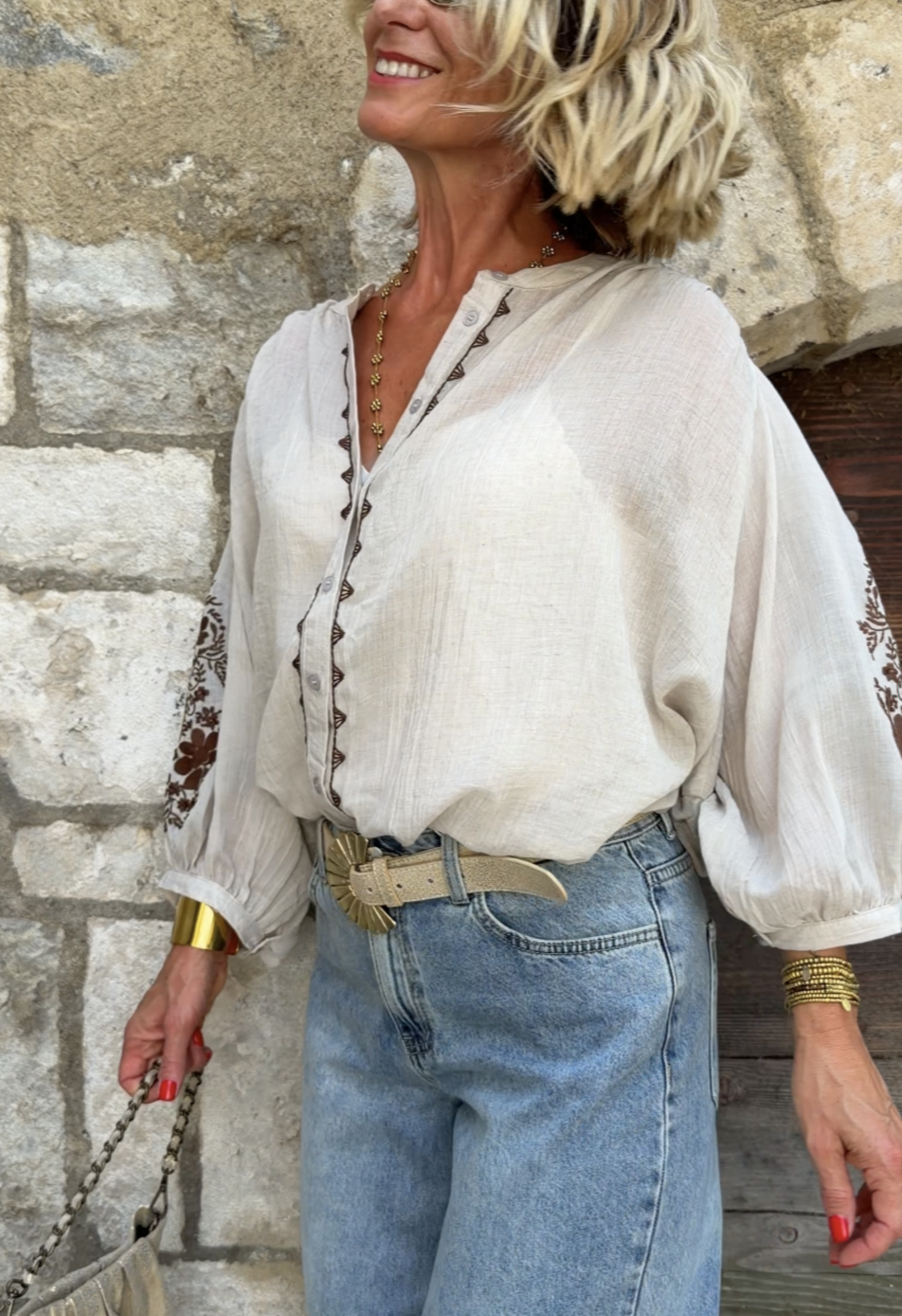 Top Manelle Taupe