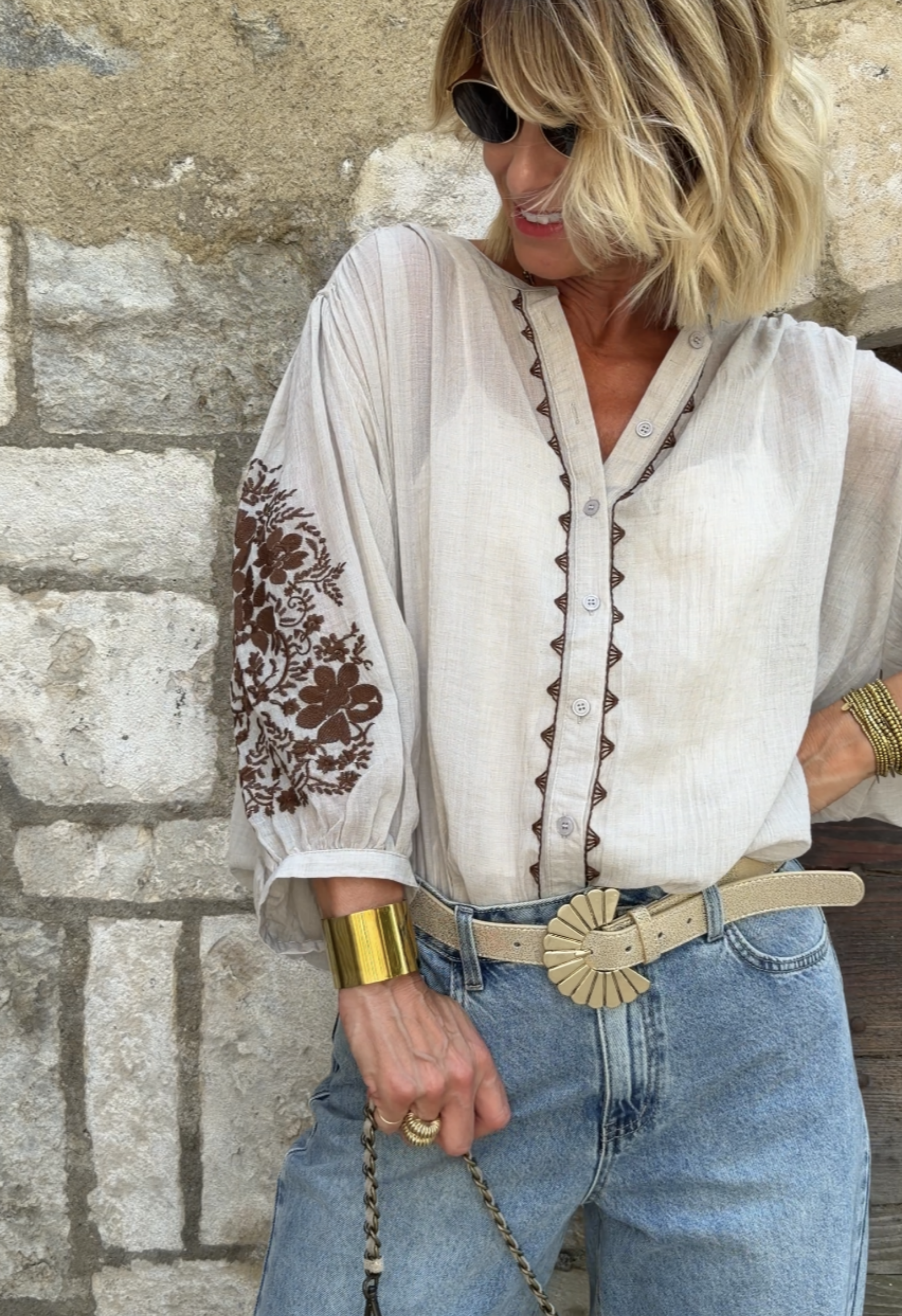 Top Manelle Taupe