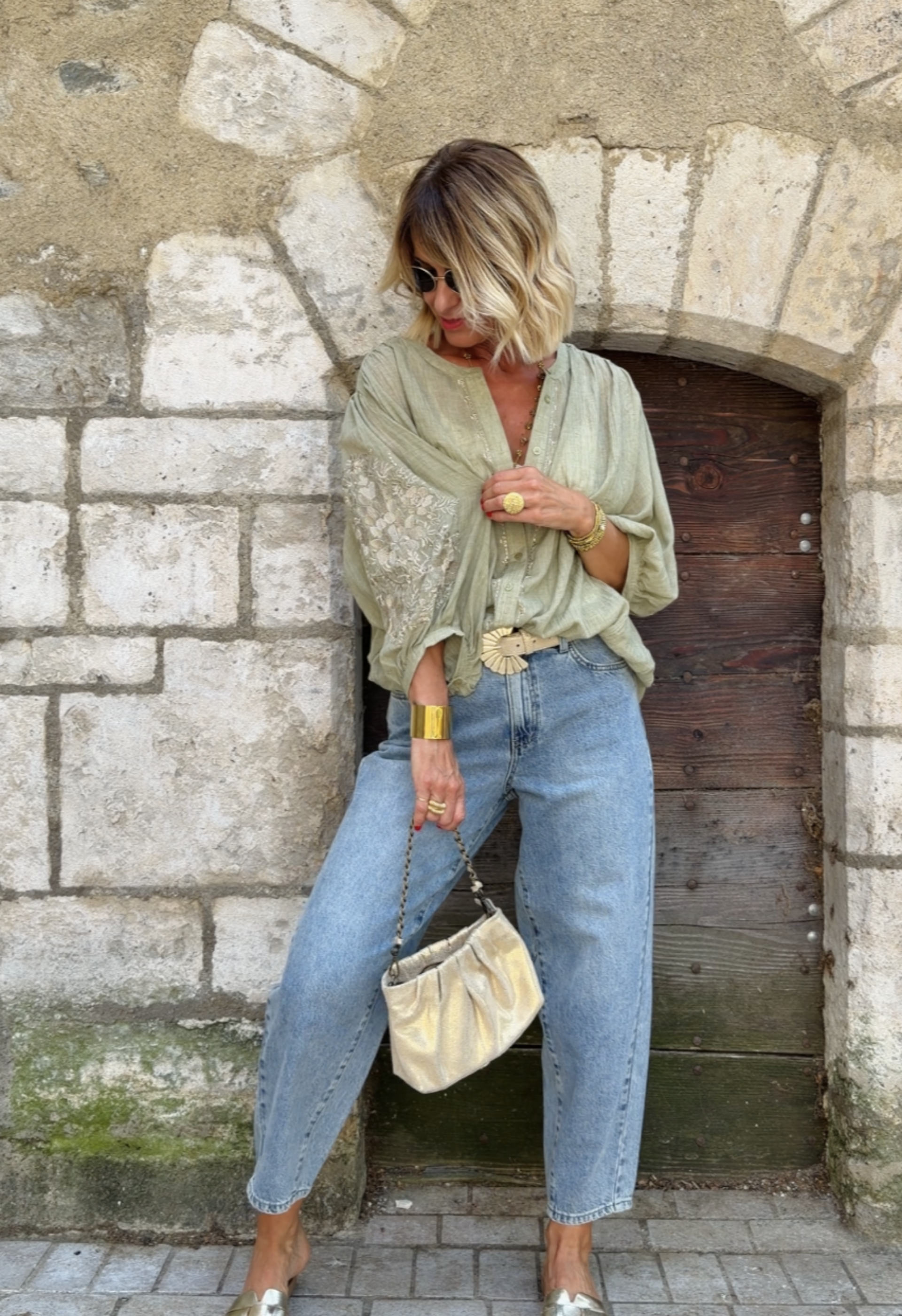 Top Manelle Olive