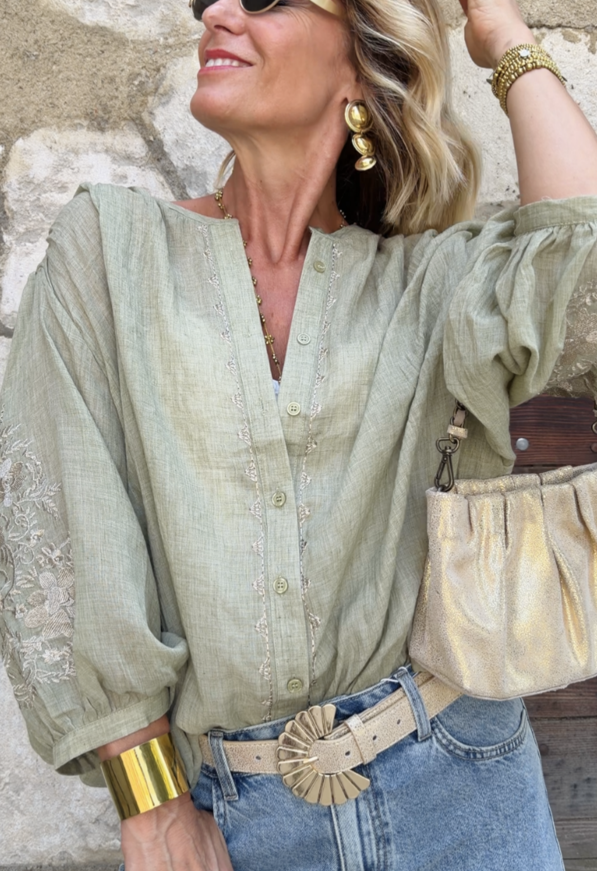 Top Manelle Olive