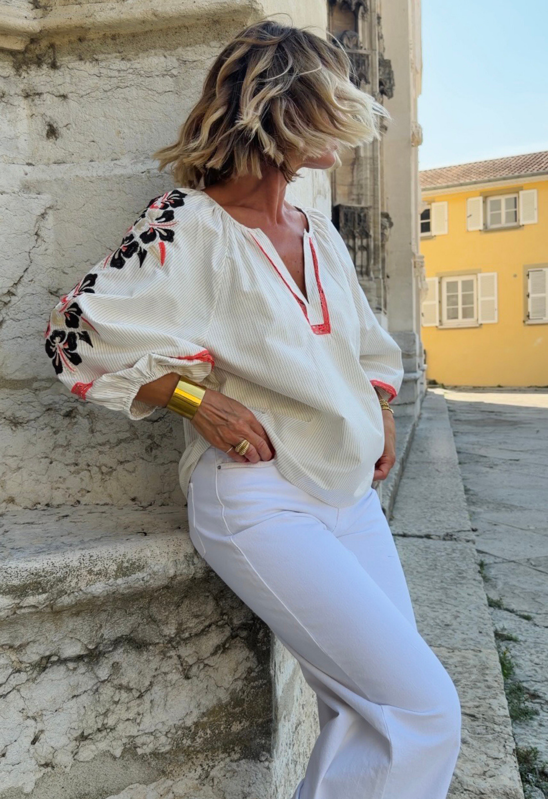 Top Annaëlle Écru