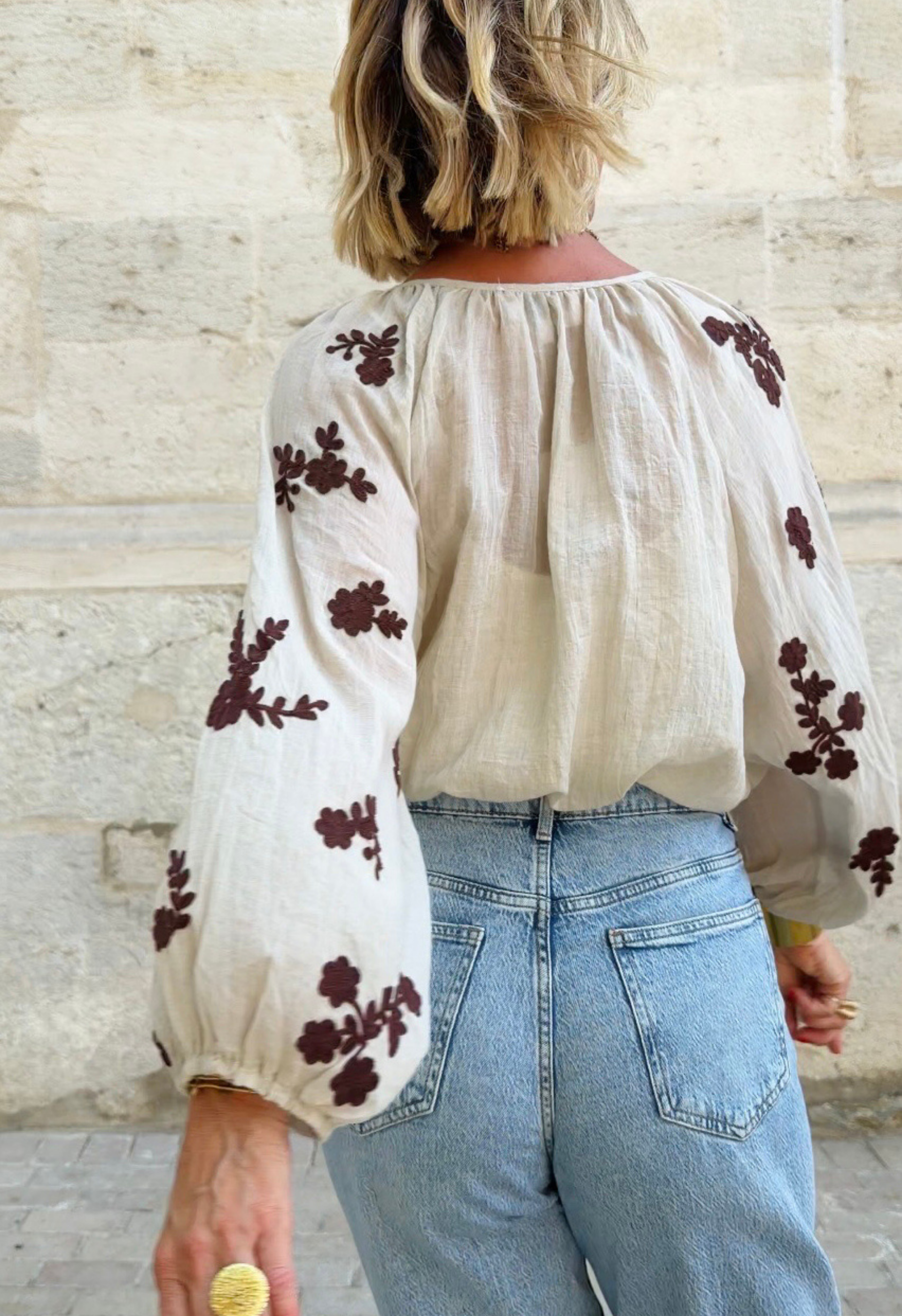 Top Lucile taupe