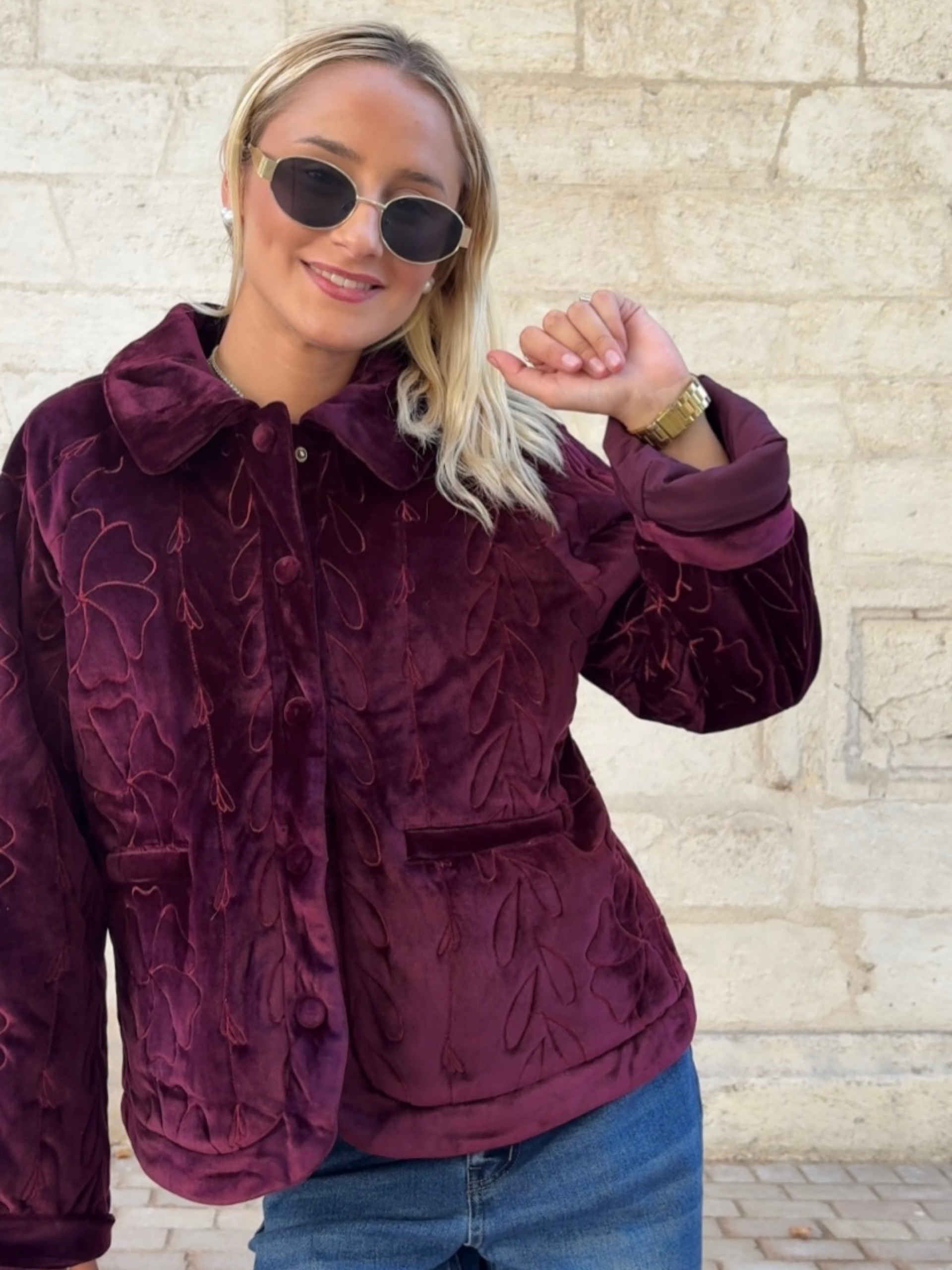 Veste FAUSTINE bordeaux