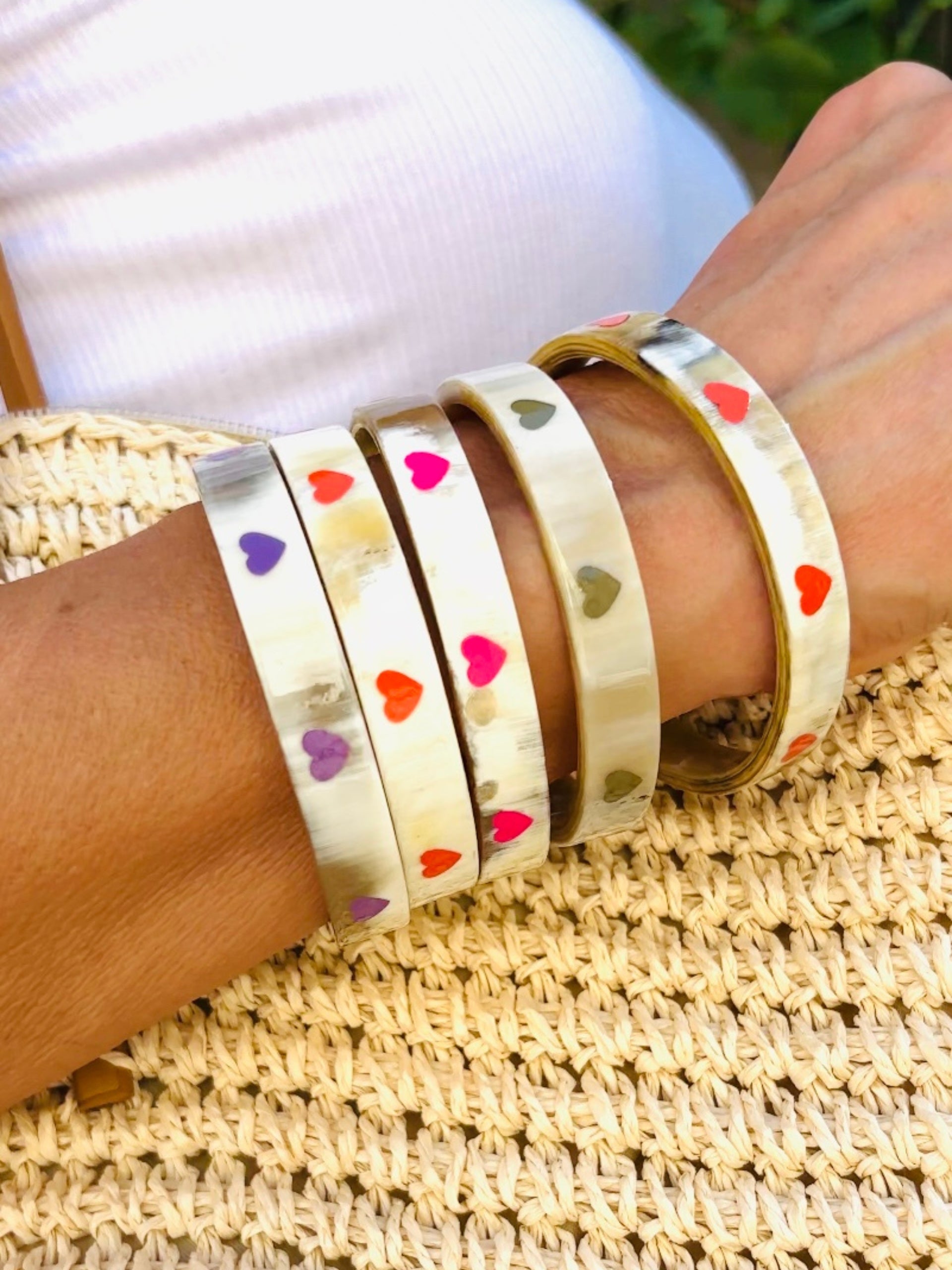 Bracelet en corne COEUR