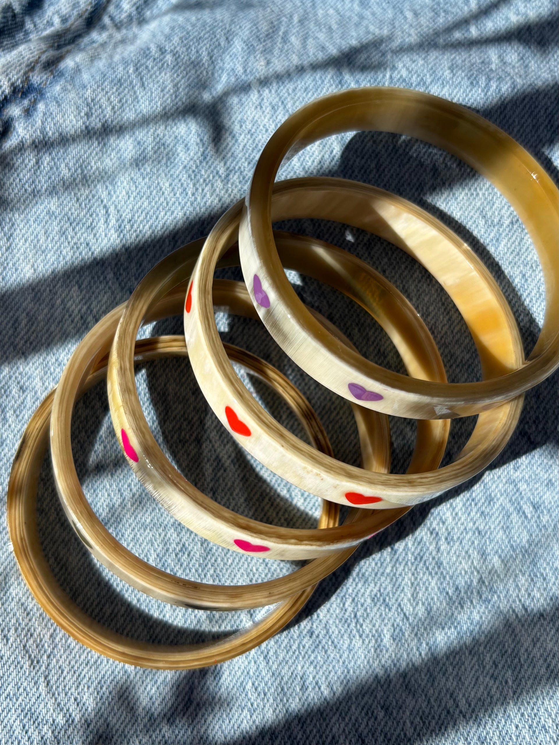 Bracelet en corne COEUR
