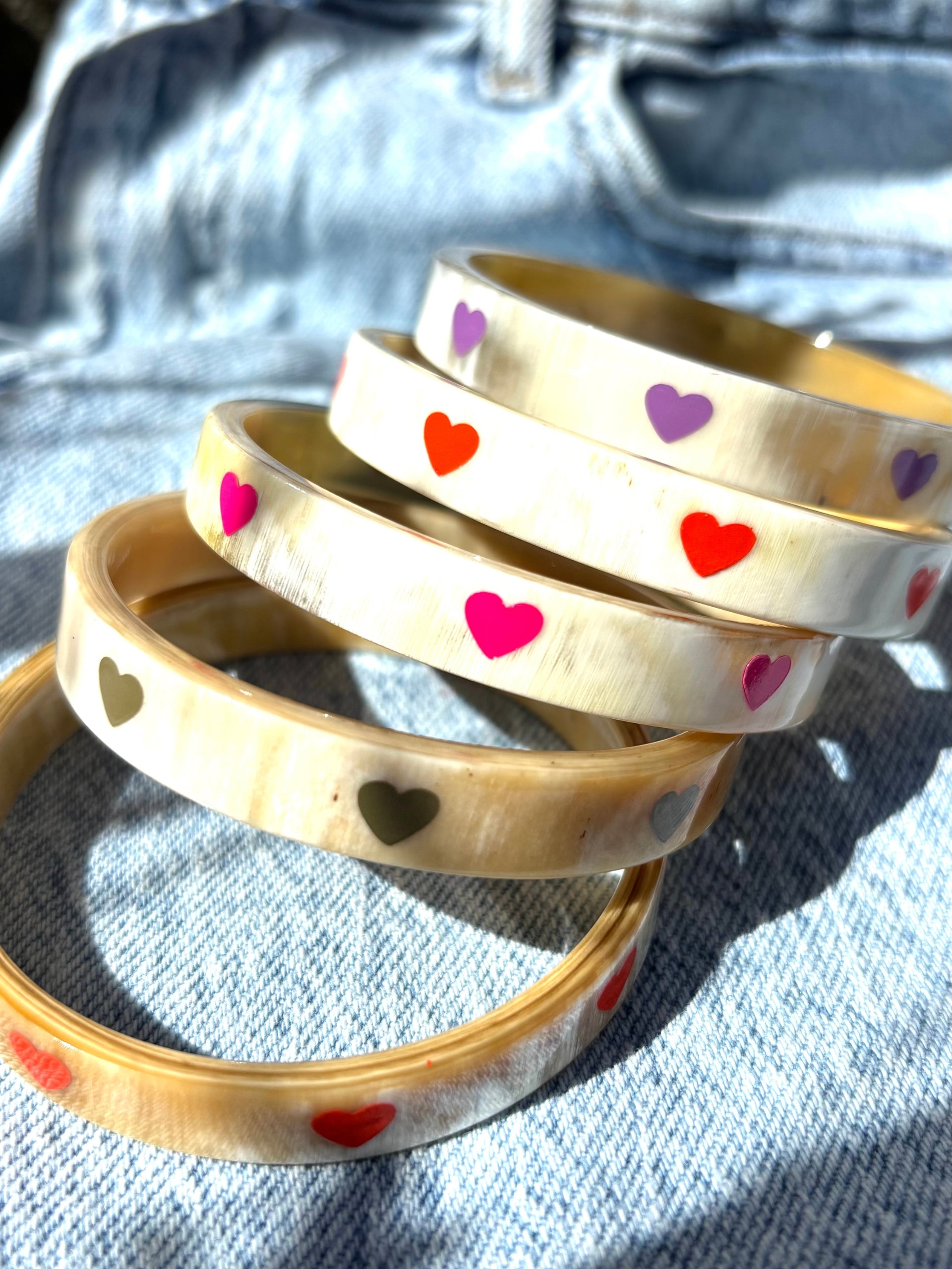 Bracelet en corne COEUR