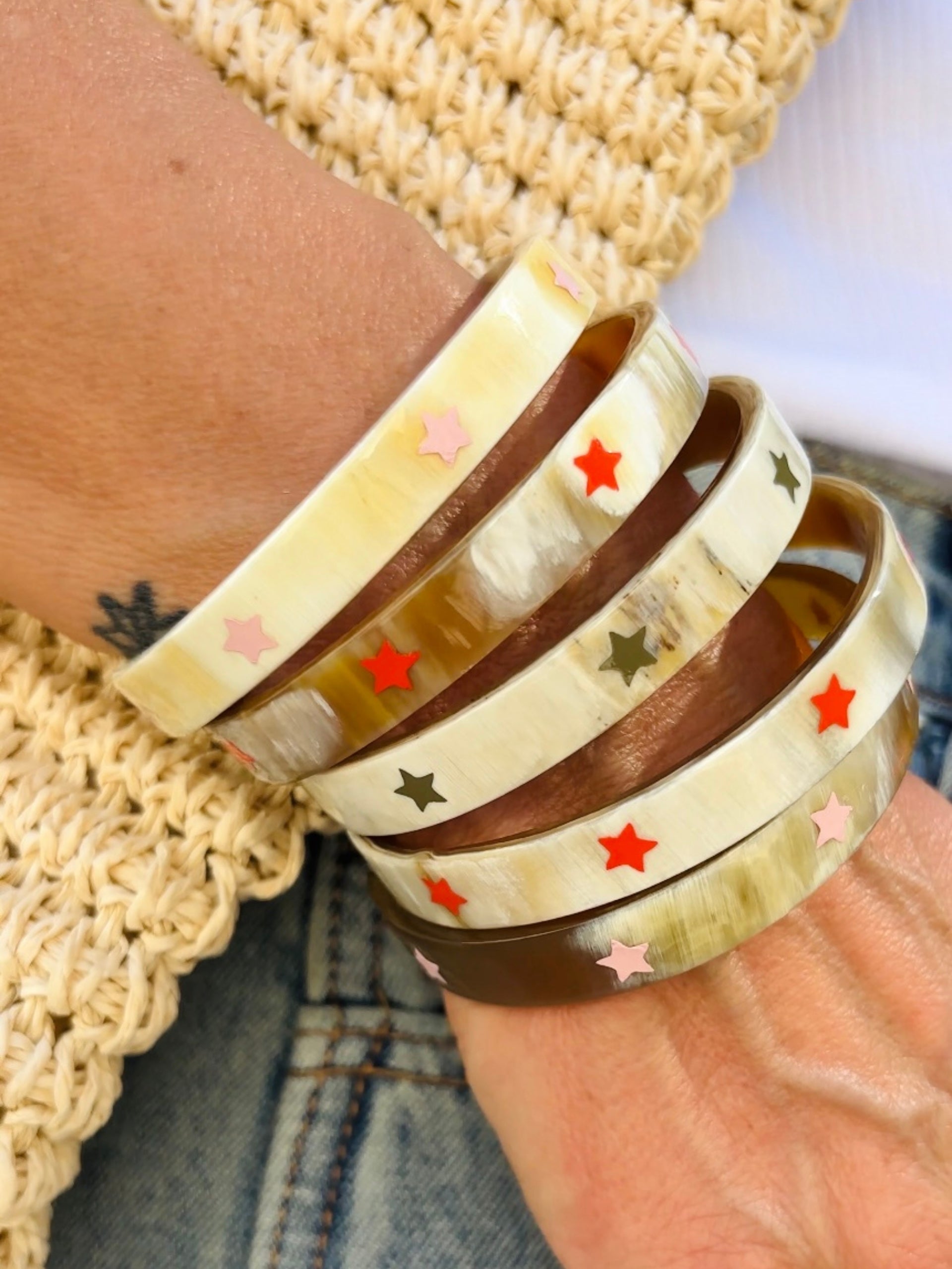 Bracelet en corne ÉTOILE