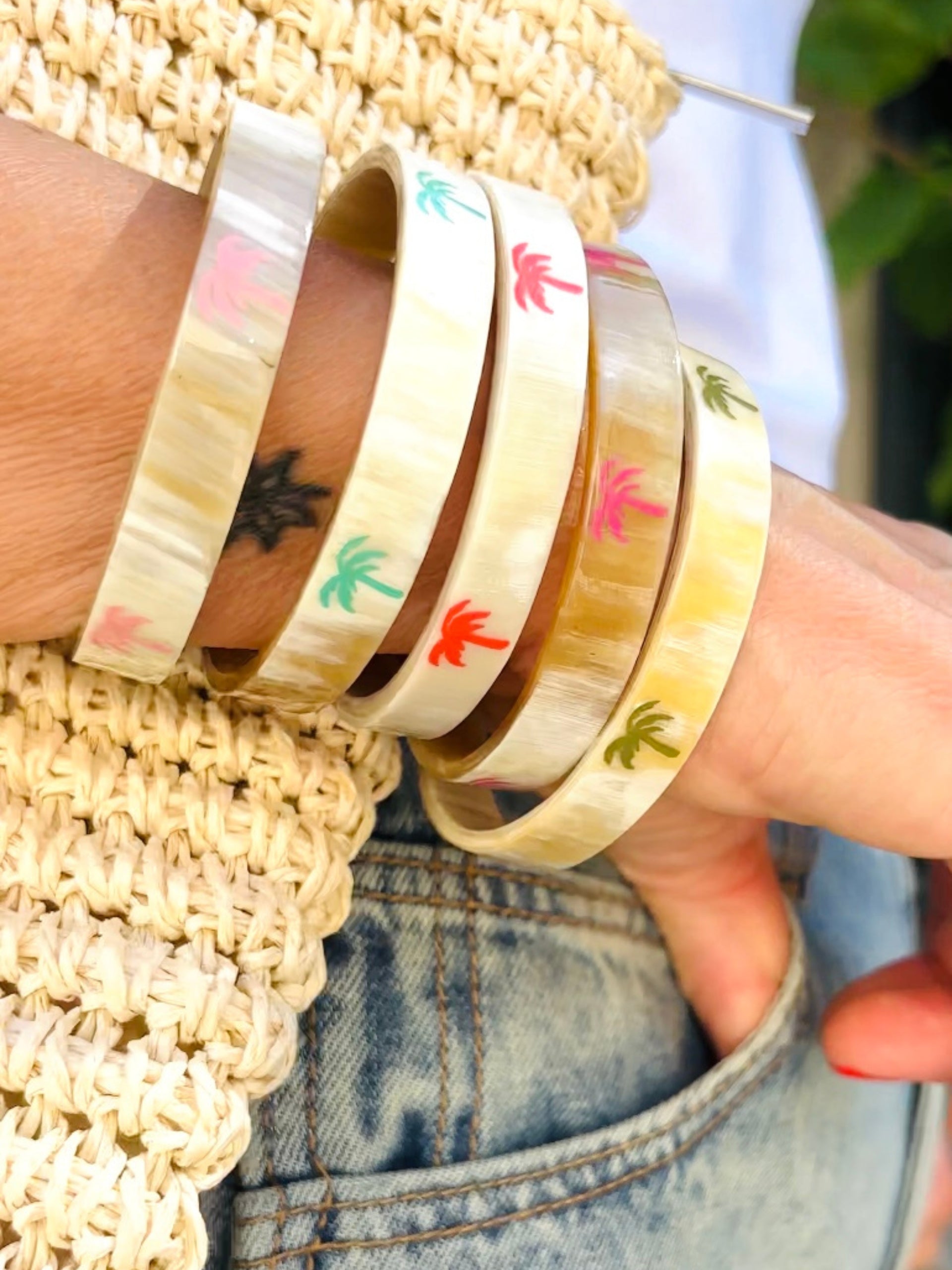 Bracelet en corne PALMIER