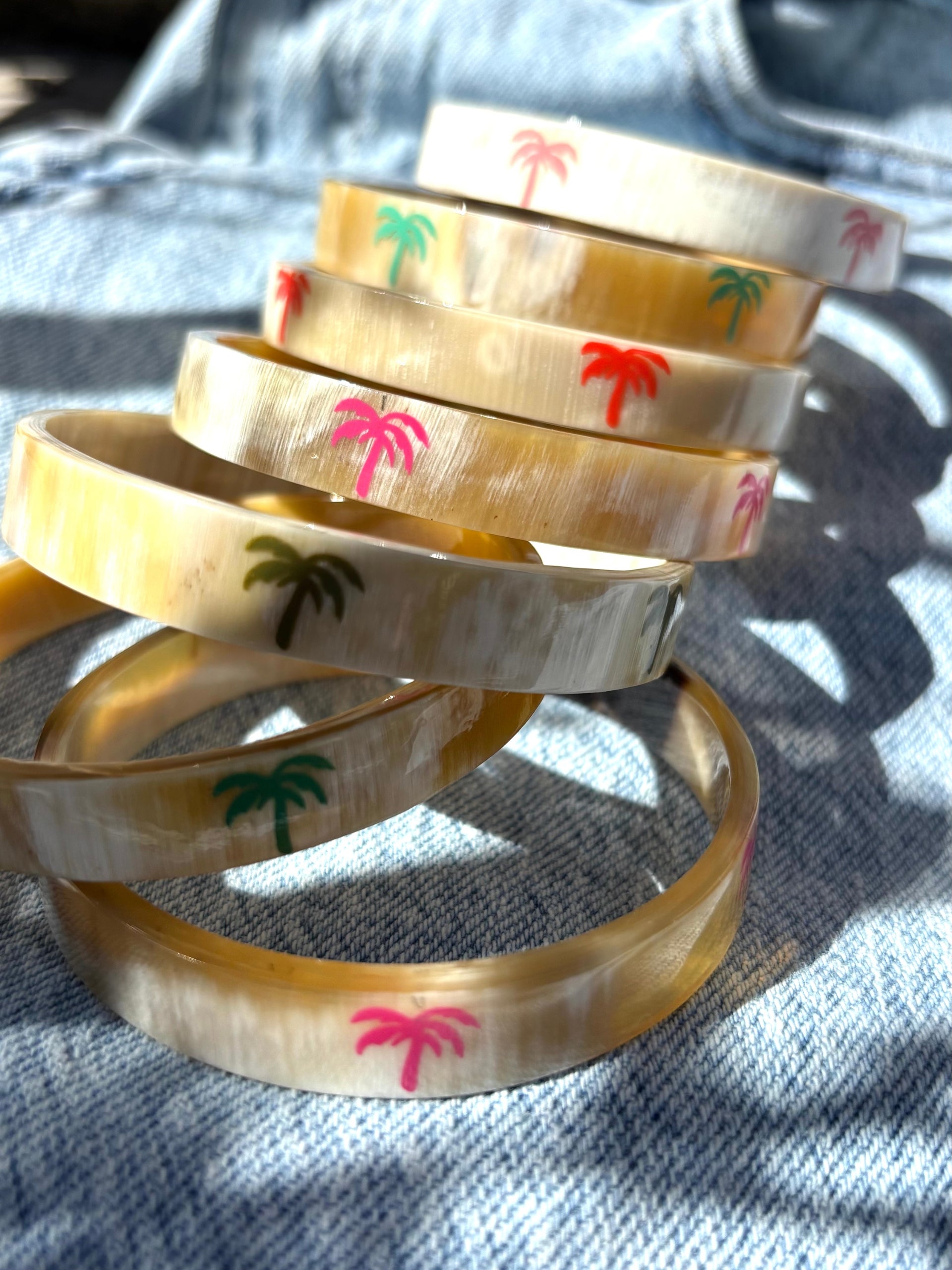 Bracelet en corne PALMIER