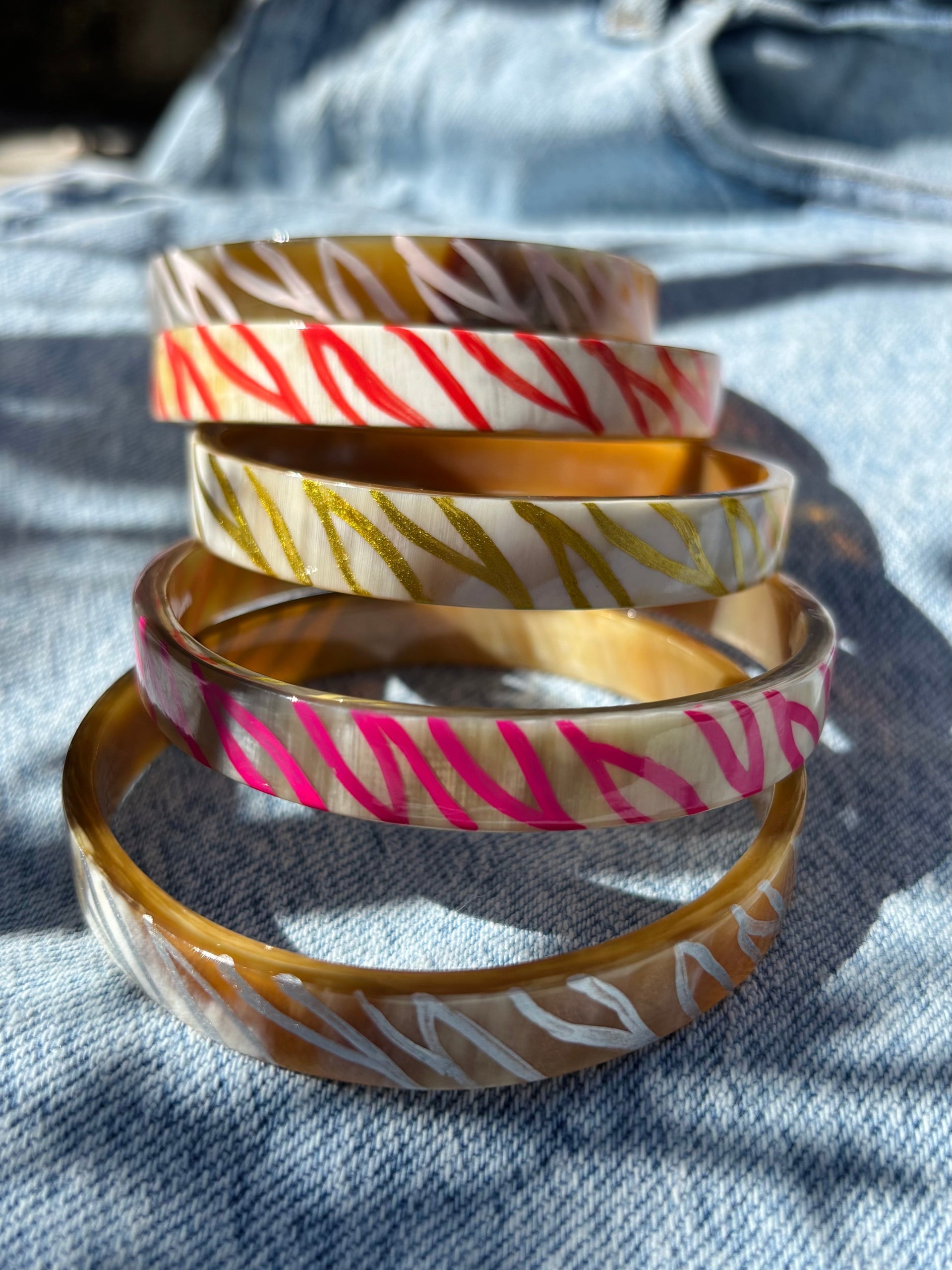 Bracelet en corne ZEBRE