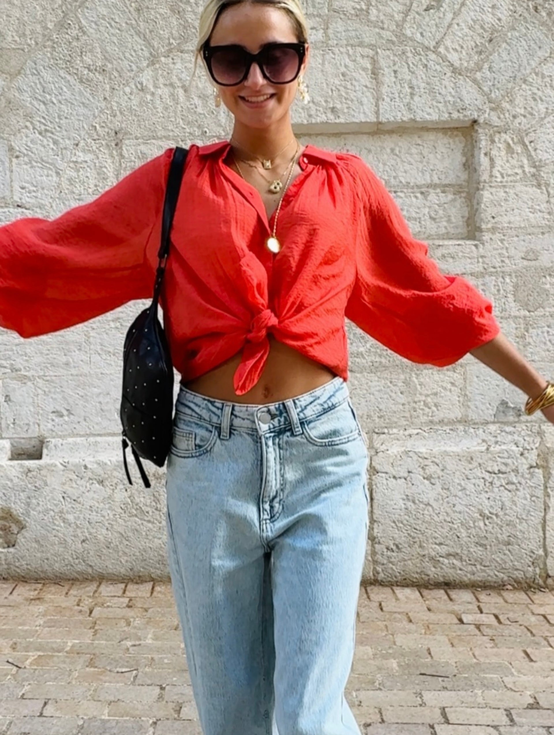 Chemise ISABELLE rouge