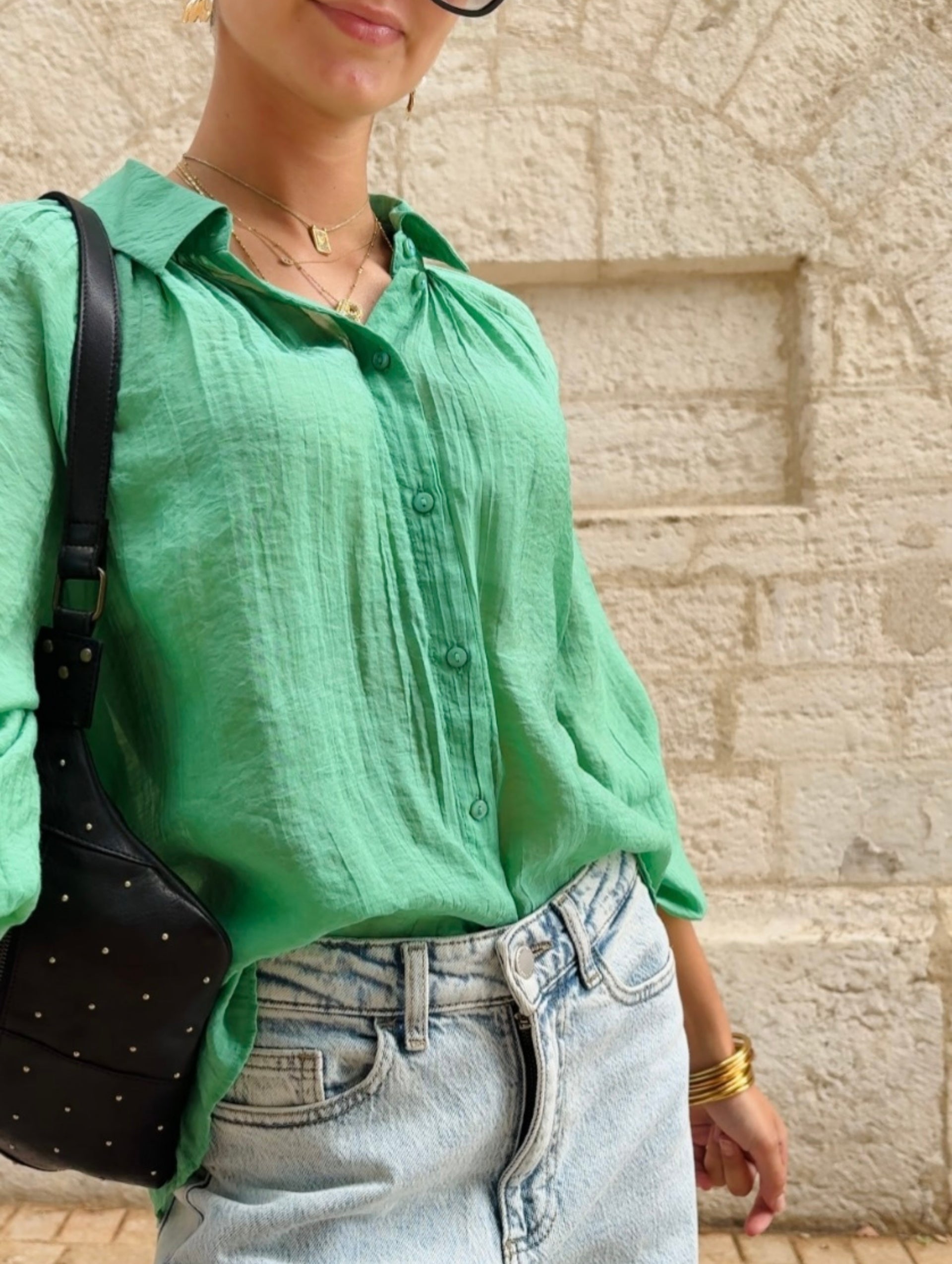 Chemise ISABELLE verte