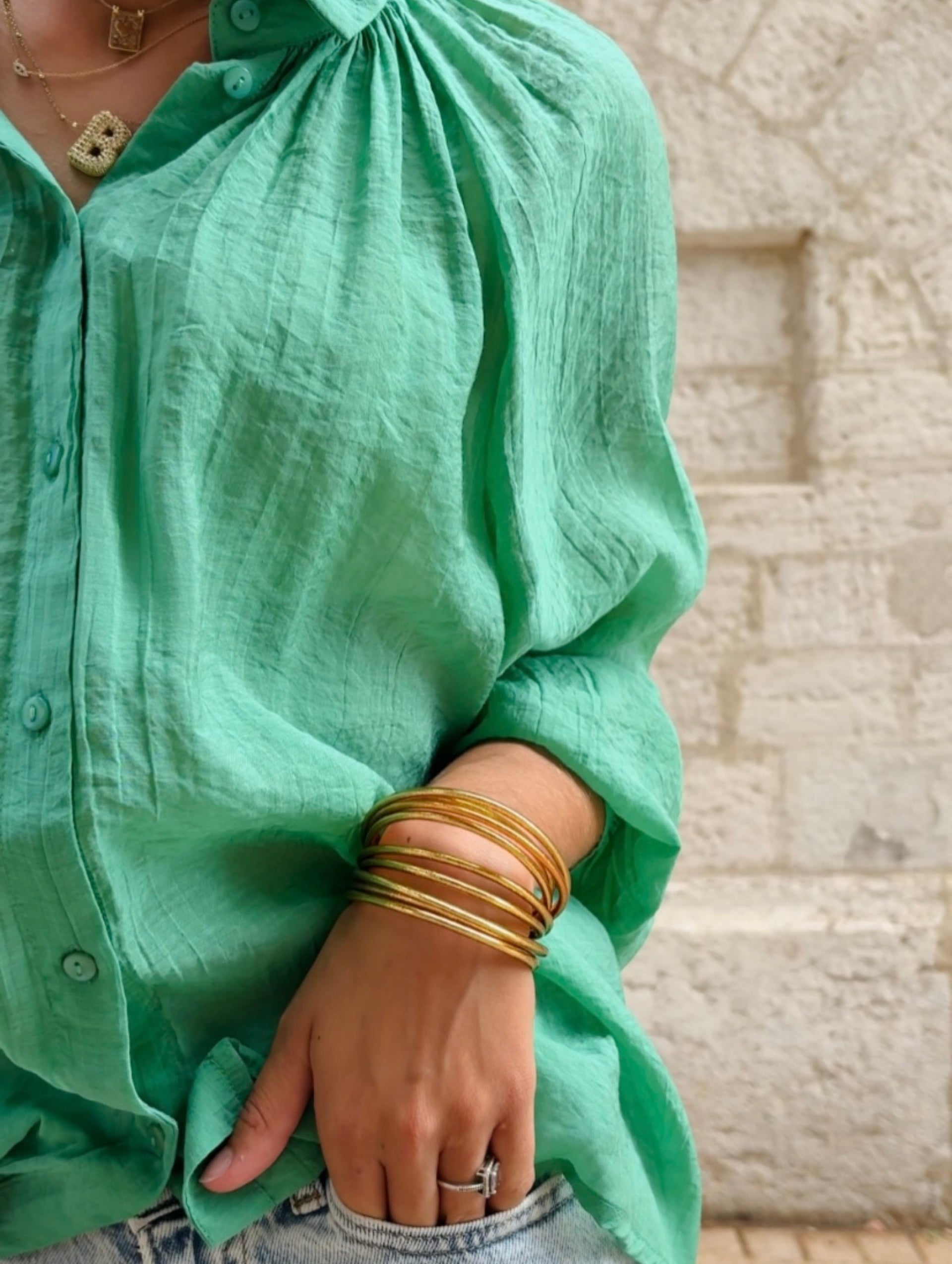 Chemise ISABELLE verte