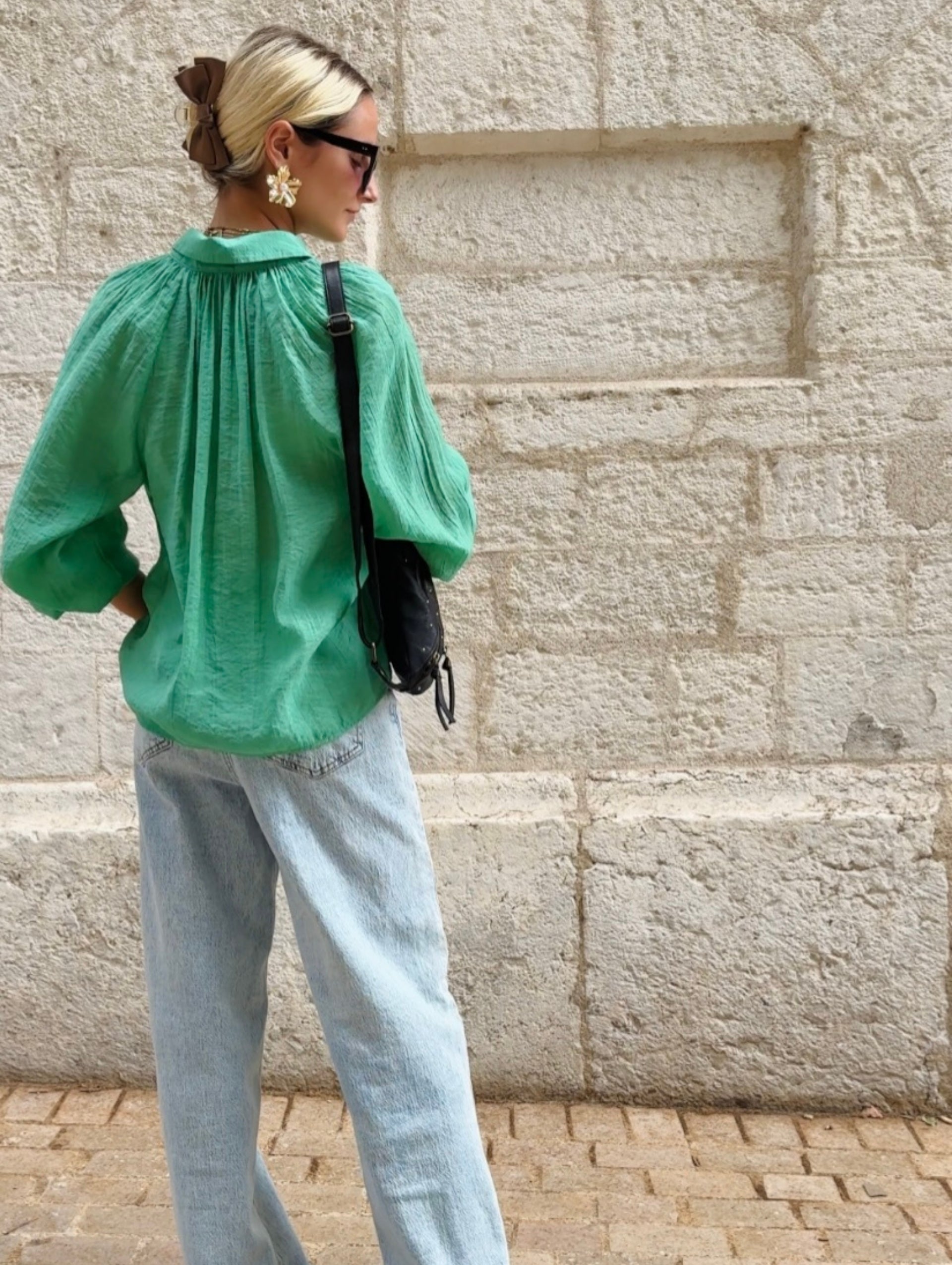 Chemise ISABELLE verte