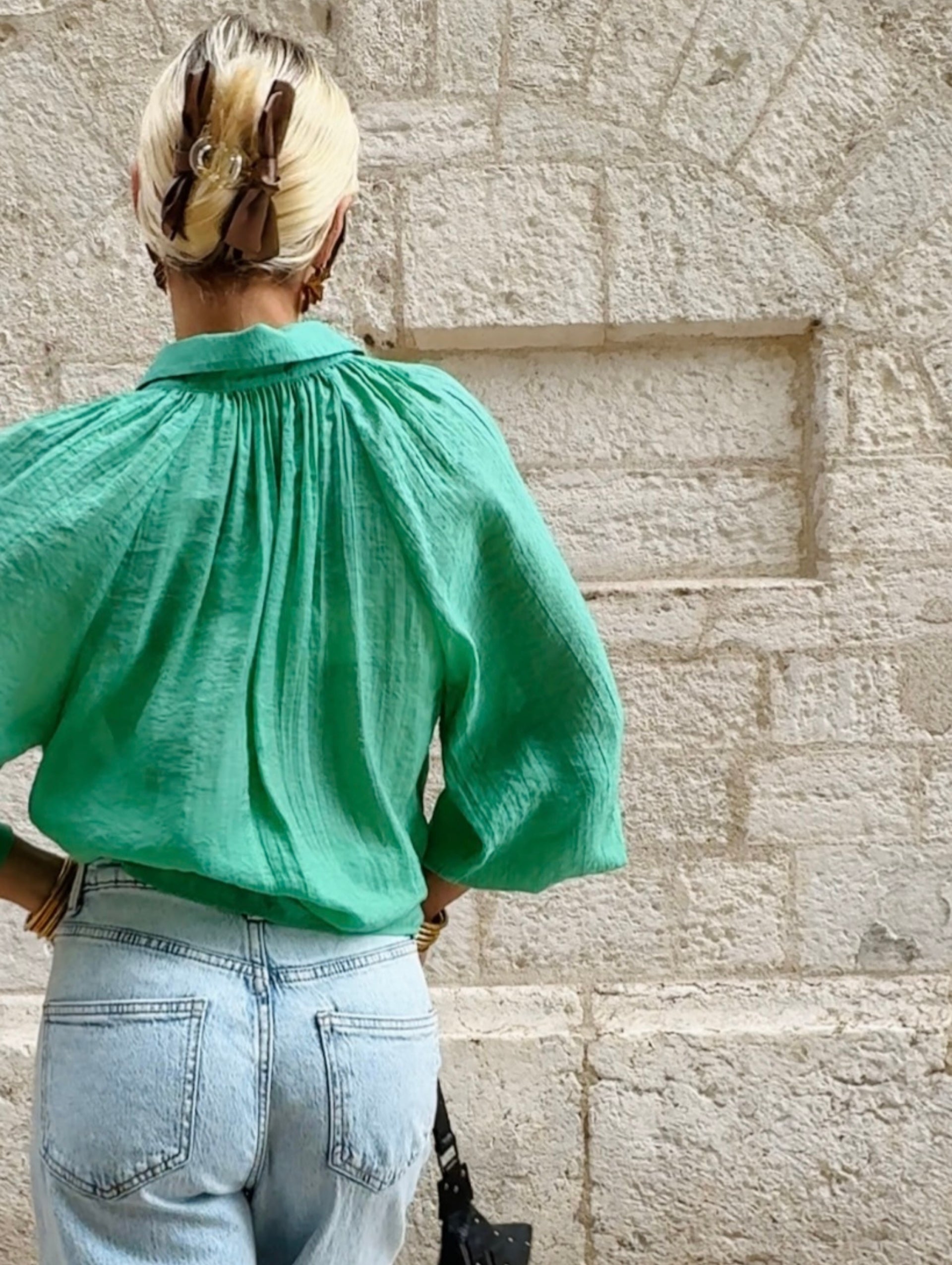 Chemise ISABELLE verte