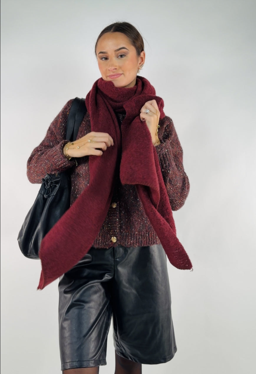 Écharpe Elsa Bordeaux