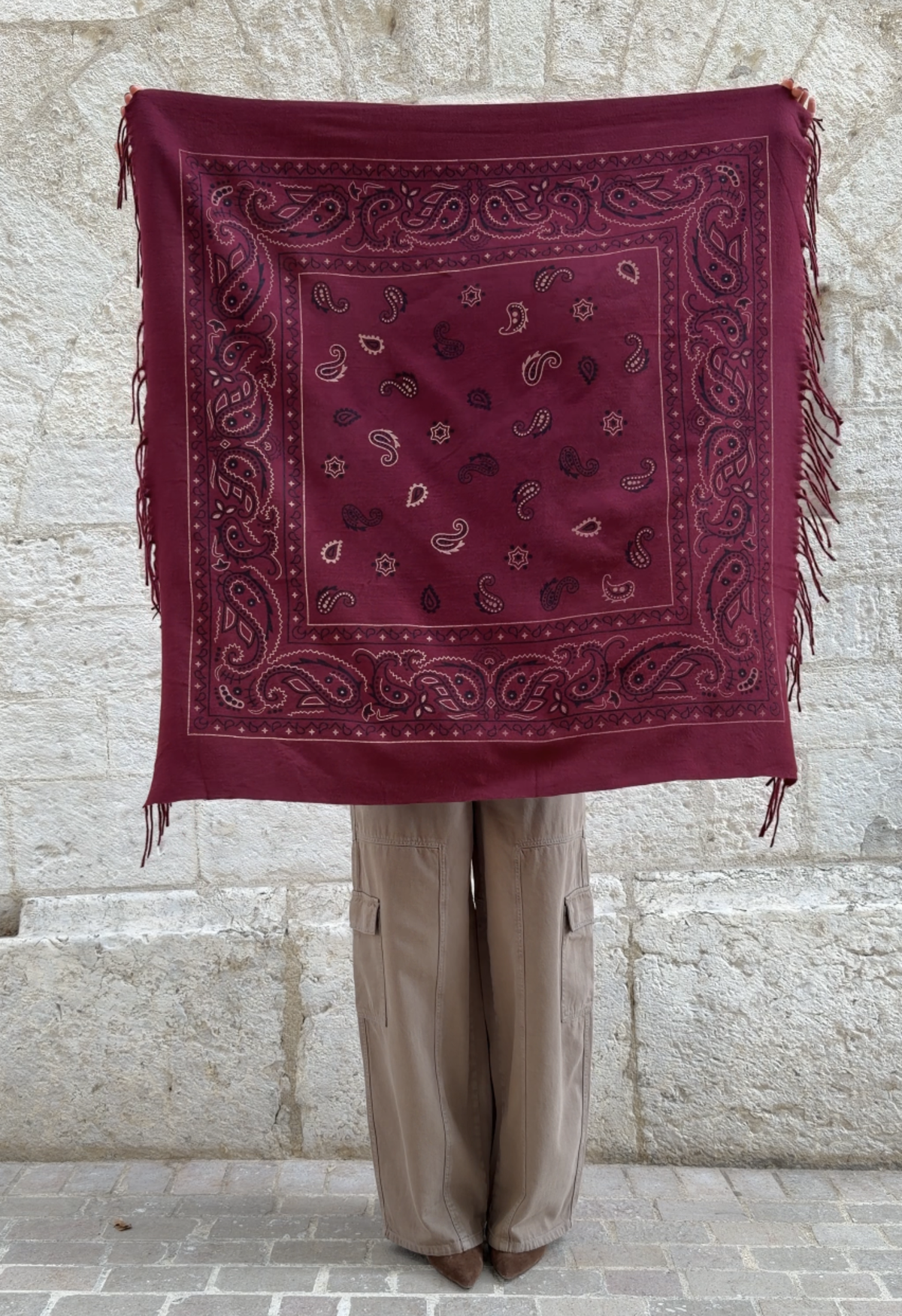 Écharpe Zelie bordeaux