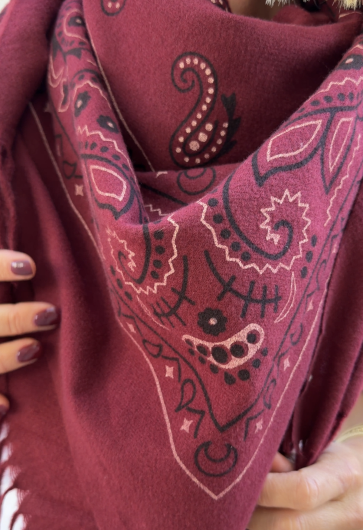 Écharpe Zelie bordeaux