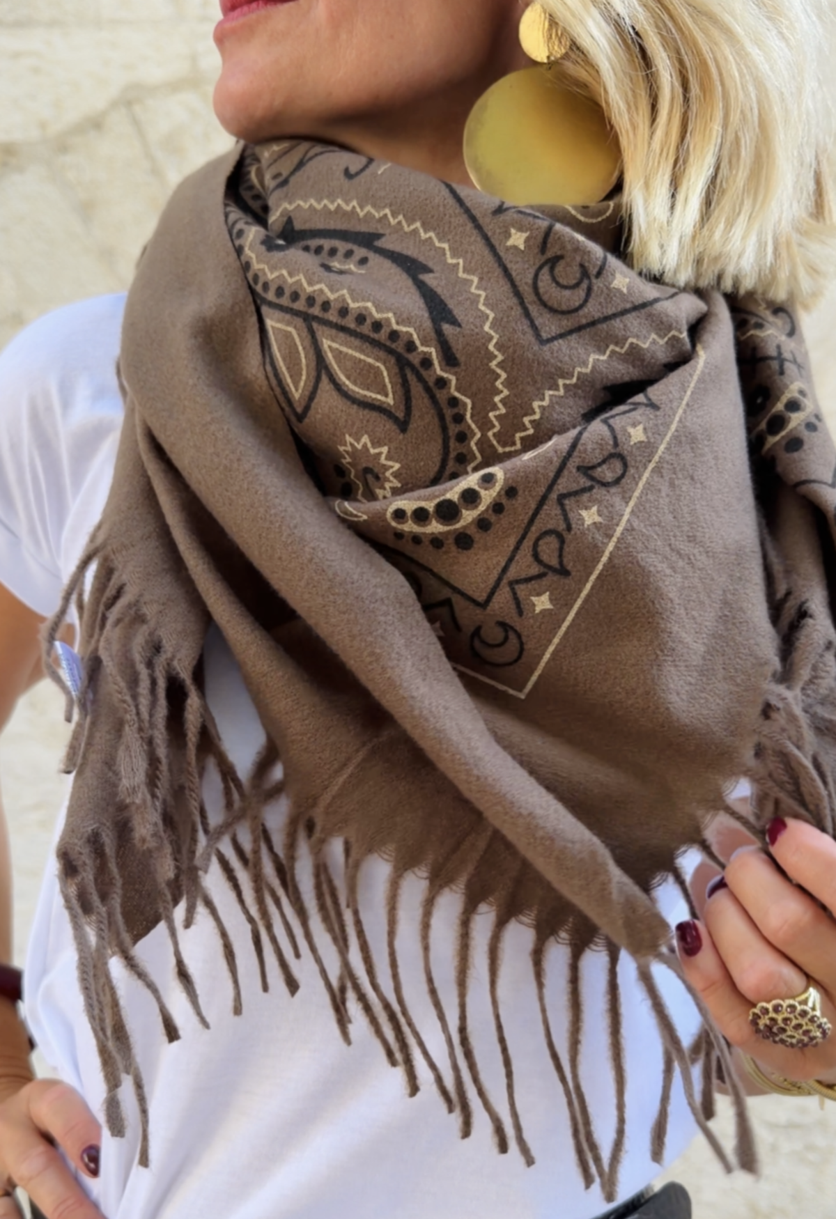 Écharpe Zelie Taupe